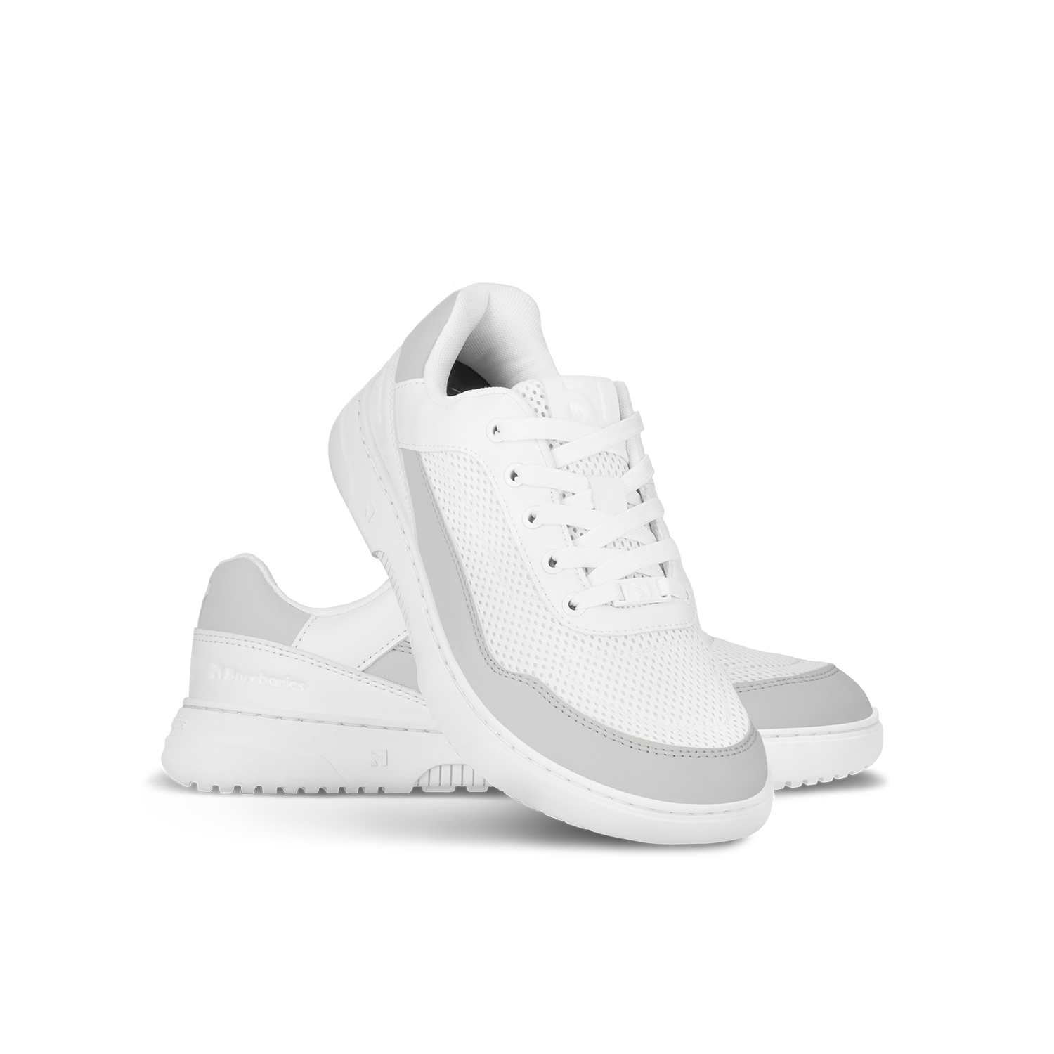 Barebarics - Vaporo White & Light Grey - Deportivas barefoot-Barebarics-Cacles Barefoot-Tienda de calzado barefoot respetuoso minimalista