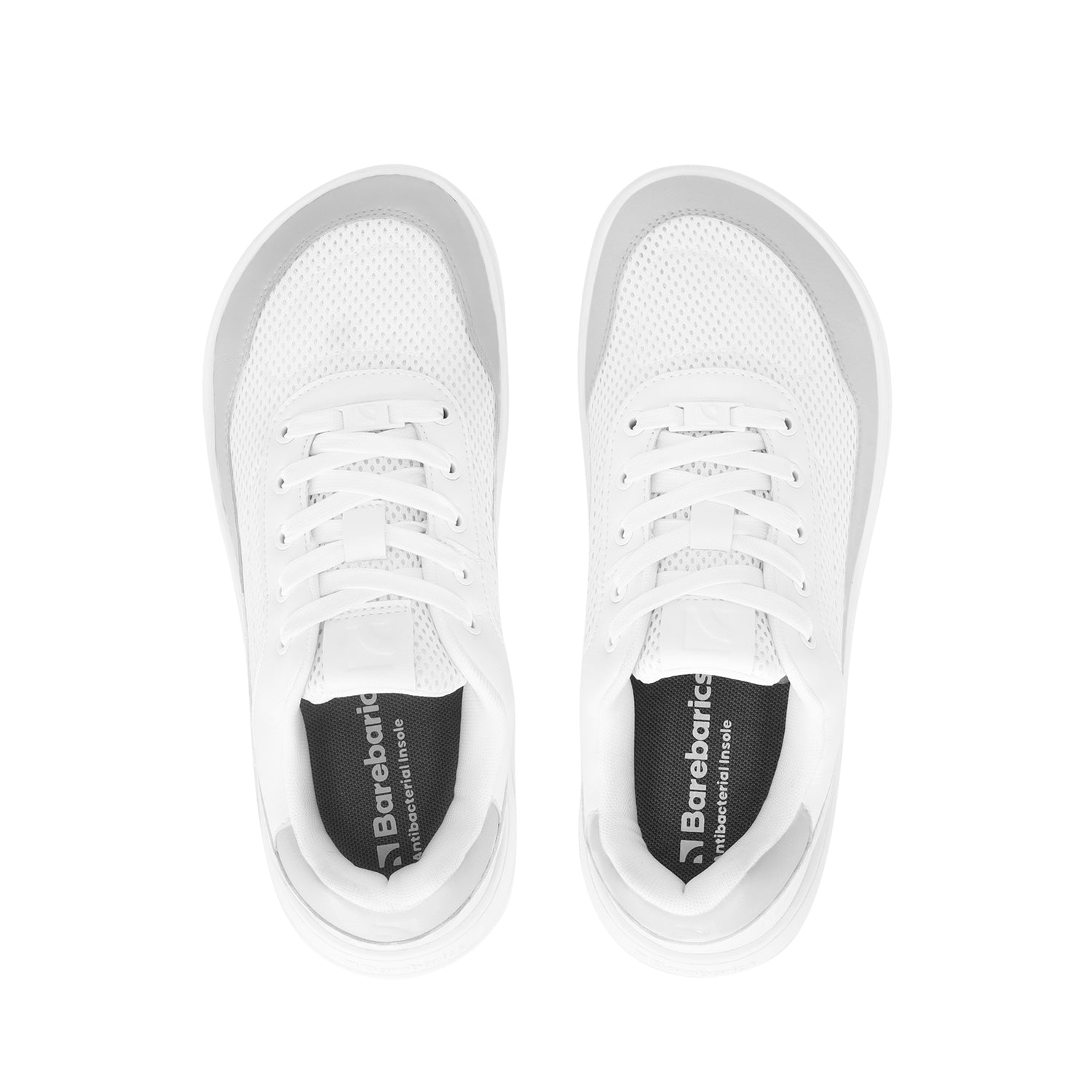 Barebarics - Vaporo White & Light Grey - Deportivas barefoot-Barebarics-Cacles Barefoot-Tienda de calzado barefoot respetuoso minimalista