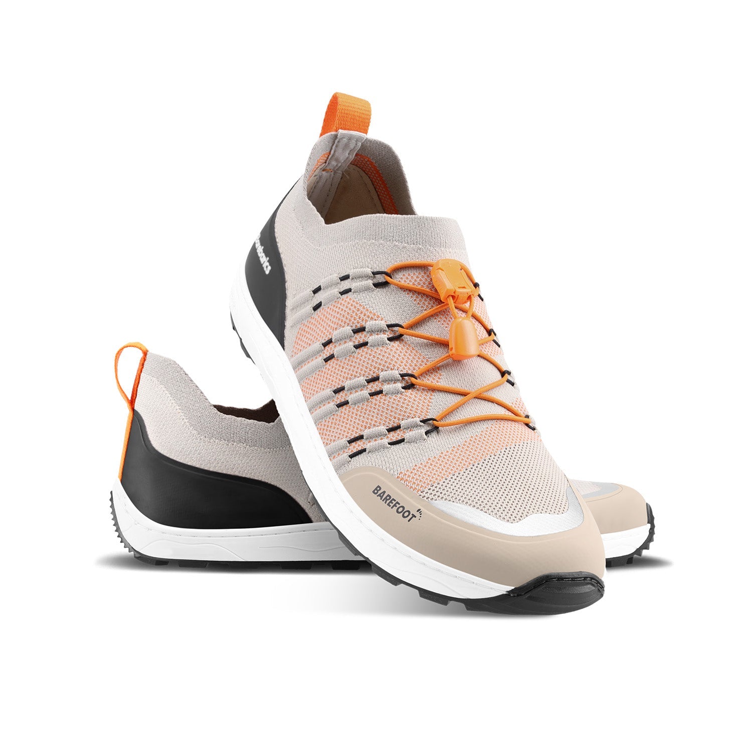 Barebarics - Voyager Beige & White - Deportivas barefoot T42-Barebarics-Cacles Barefoot-Tienda de calzado barefoot respetuoso minimalista