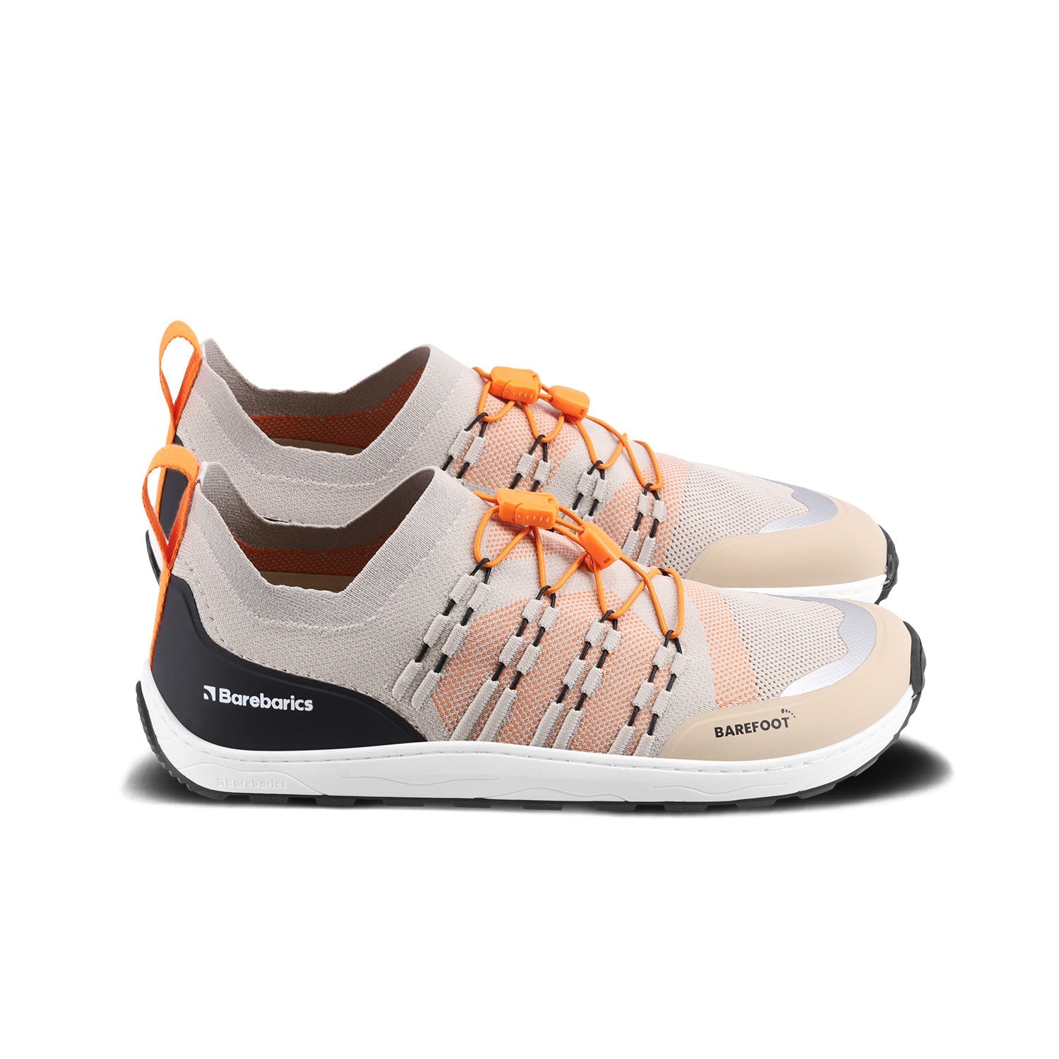 Barebarics - Voyager Beige & White - Deportivas barefoot T42-Barebarics-Cacles Barefoot-Tienda de calzado barefoot respetuoso minimalista