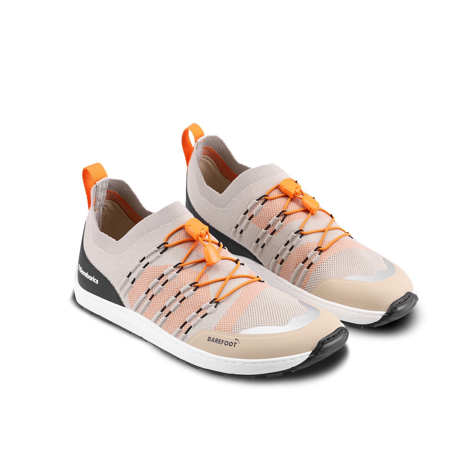 Barebarics - Voyager Beige & White - Deportivas barefoot T42-Barebarics-Cacles Barefoot-Tienda de calzado barefoot respetuoso minimalista