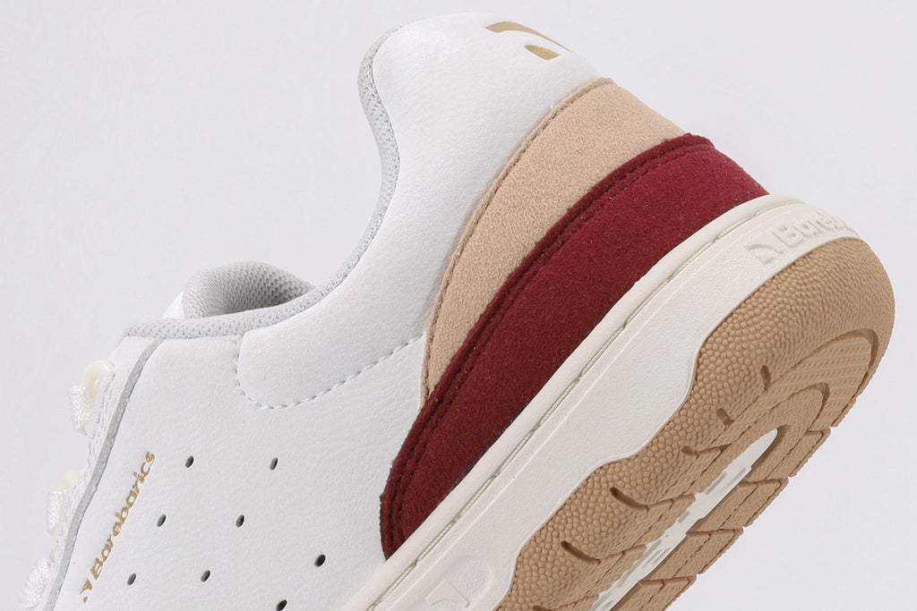 Barebarics - Wave 2.0 Branco e Borgonha - Sapatilhas barefoot unissexo
