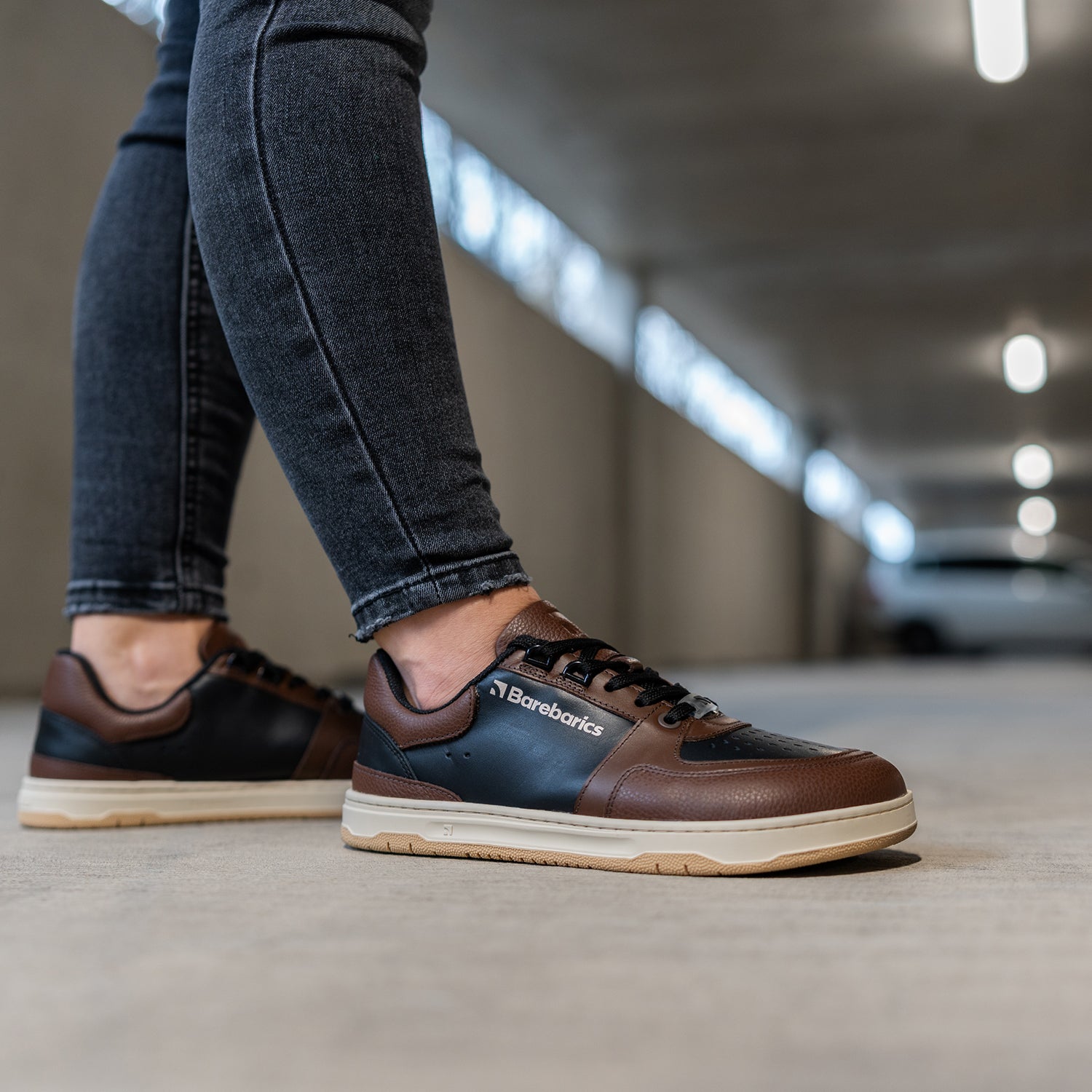 Barebarics - Wave Black & Dark Brown - Deportivas barefoot-Barebarics-Cacles Barefoot-Tienda de calzado barefoot respetuoso minimalista