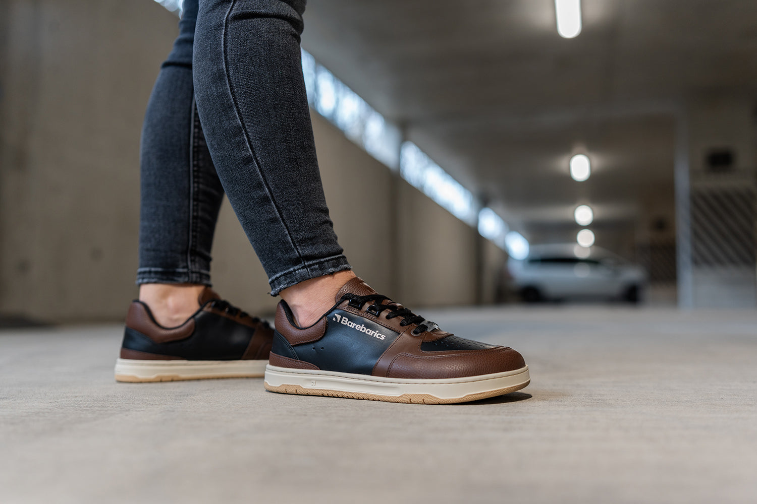 Barebarics - Wave Black & Dark Brown - Deportivas barefoot-Barebarics-Cacles Barefoot-Tienda de calzado barefoot respetuoso minimalista
