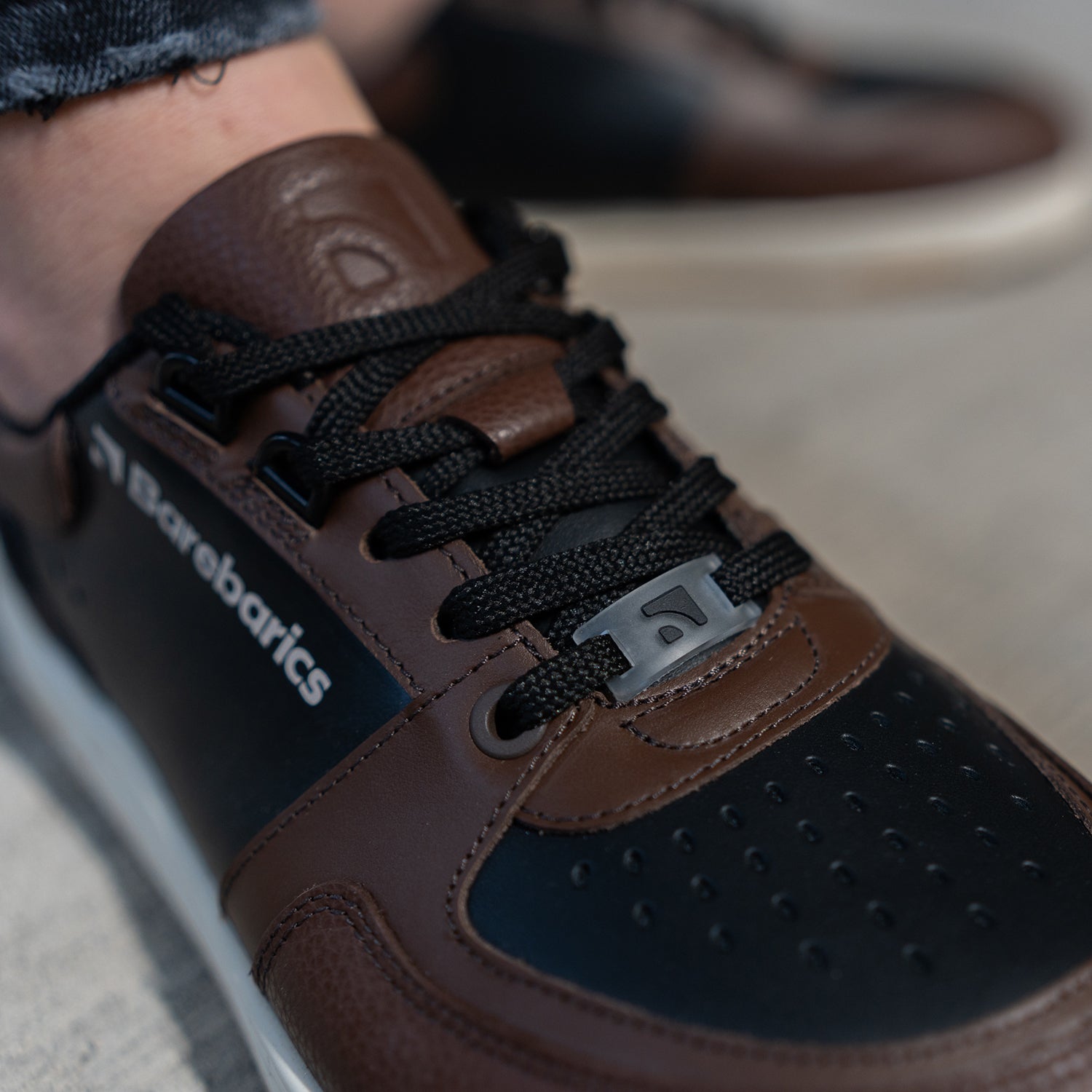 Barebarics - Wave Black & Dark Brown - Deportivas barefoot-Barebarics-Cacles Barefoot-Tienda de calzado barefoot respetuoso minimalista