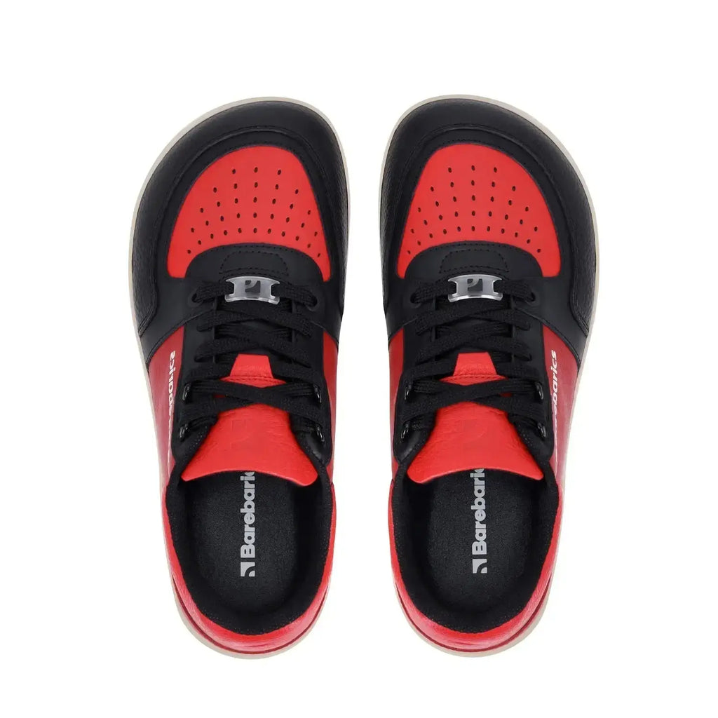 Barebarics - Wave Black & Red - Zapatillas barefoot unisex negro y rojo