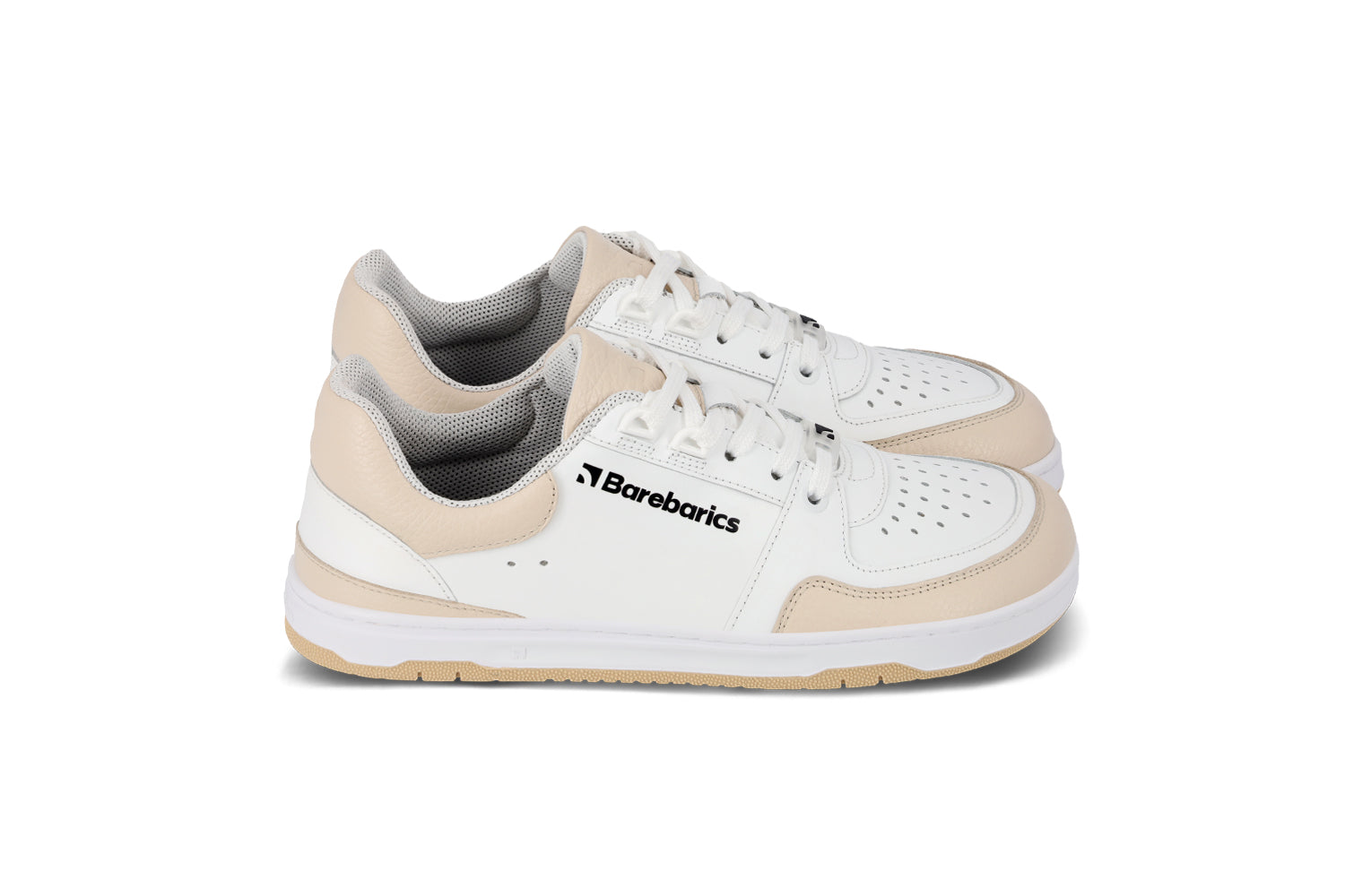 Barebarics - Wave White & Beige - Deportivas barefoot-Barebarics-Cacles Barefoot-Tienda de calzado barefoot respetuoso minimalista