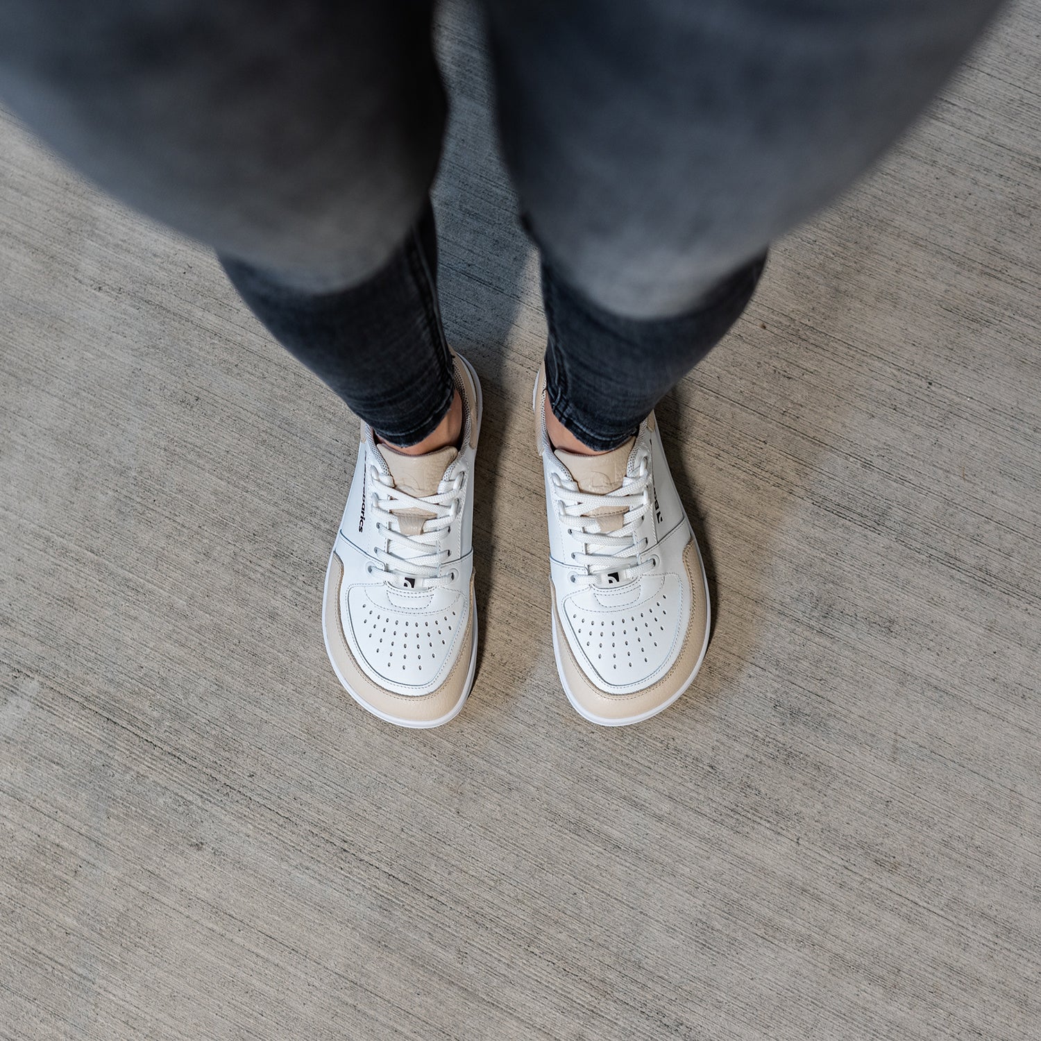 Barebarics - Wave White & Beige - Deportivas barefoot-Barebarics-Cacles Barefoot-Tienda de calzado barefoot respetuoso minimalista