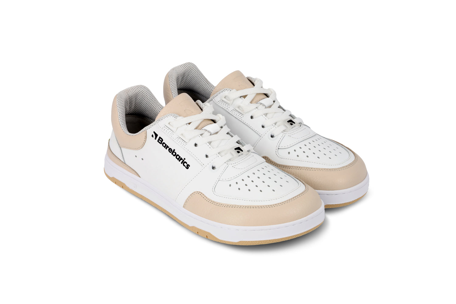 Barebarics - Wave White & Beige - Deportivas barefoot-Barebarics-Cacles Barefoot-Tienda de calzado barefoot respetuoso minimalista