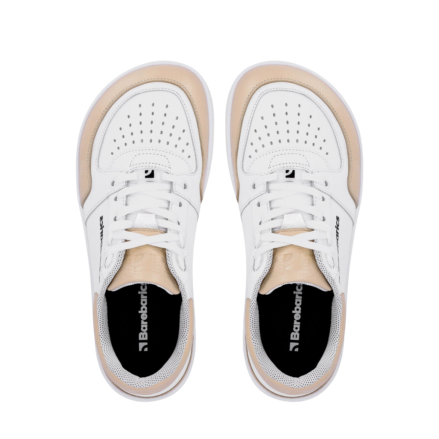 Barebarics - Wave White & Beige - Deportivas barefoot-Barebarics-Cacles Barefoot-Tienda de calzado barefoot respetuoso minimalista