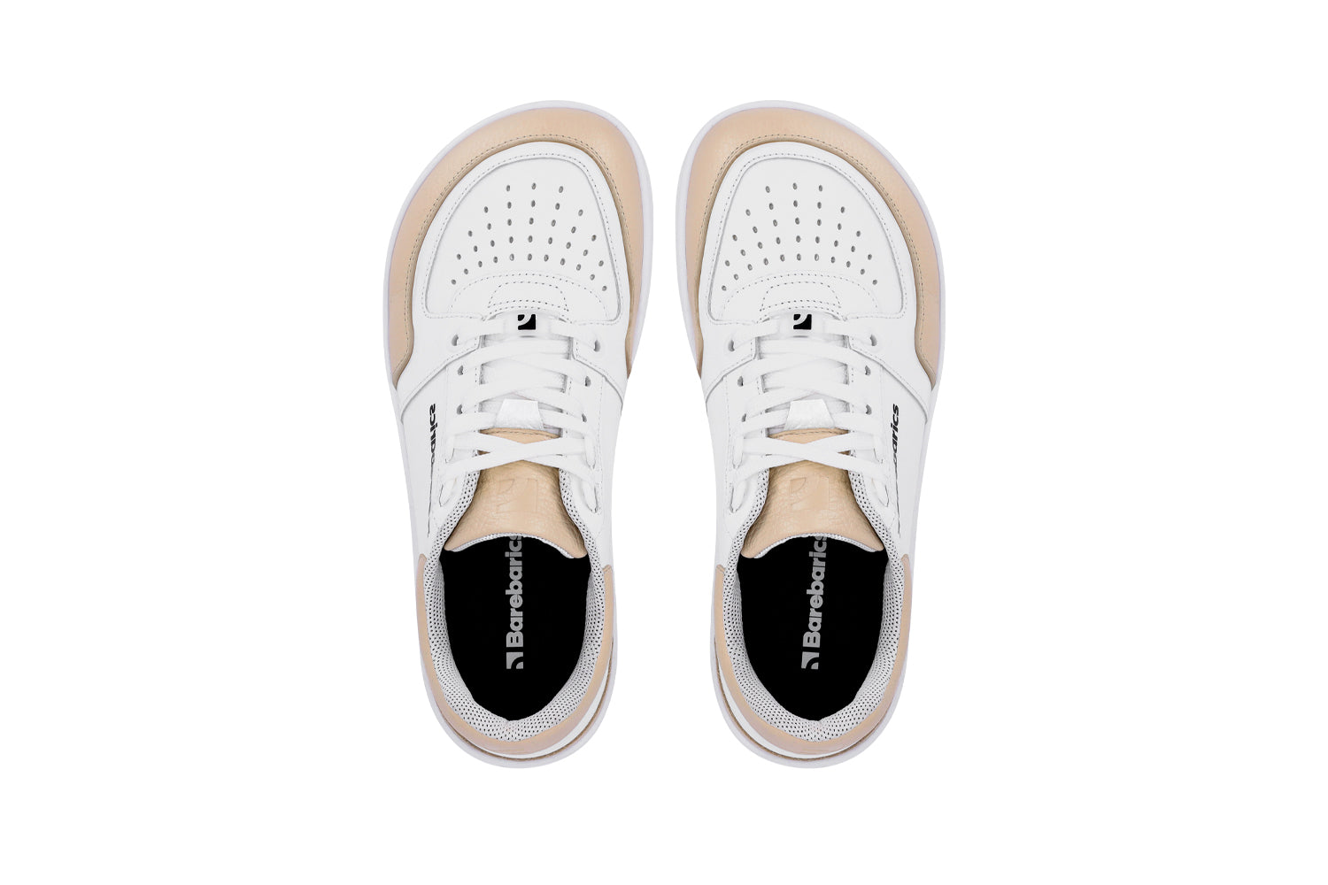 Barebarics - Wave White & Beige - Deportivas barefoot-Barebarics-Cacles Barefoot-Tienda de calzado barefoot respetuoso minimalista