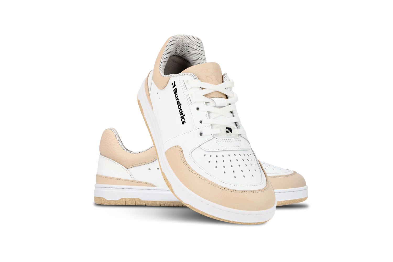 Barebarics - Wave White & Beige - Deportivas barefoot-Barebarics-Cacles Barefoot-Tienda de calzado barefoot respetuoso minimalista