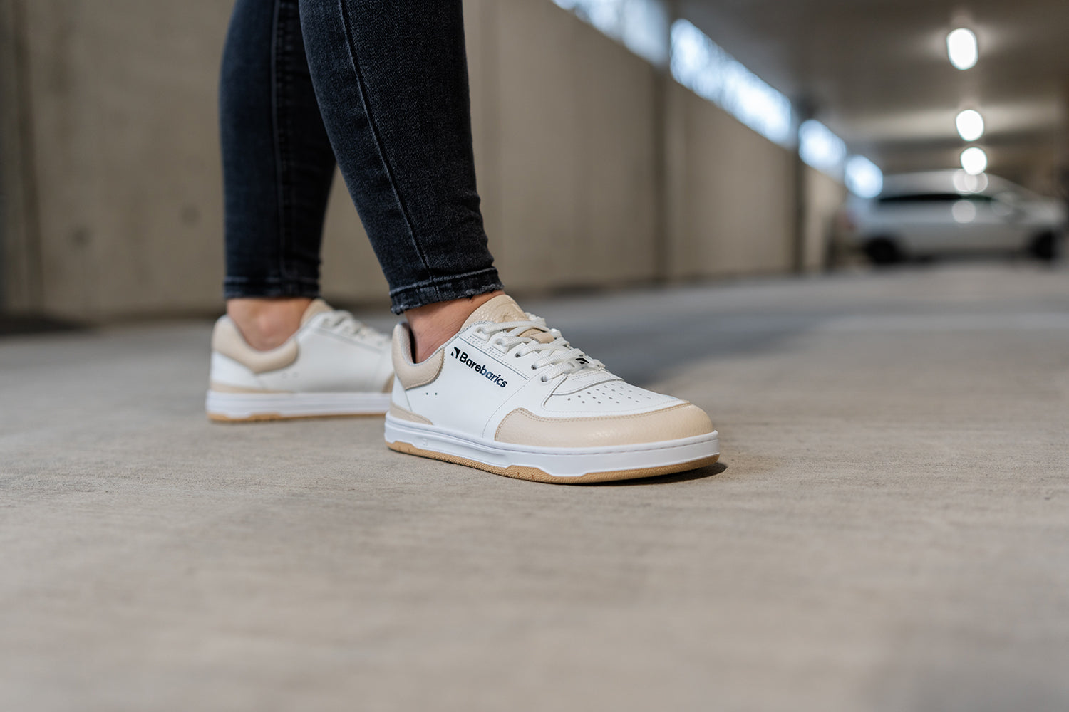 Barebarics - Wave White & Beige - Deportivas barefoot-Barebarics-Cacles Barefoot-Tienda de calzado barefoot respetuoso minimalista