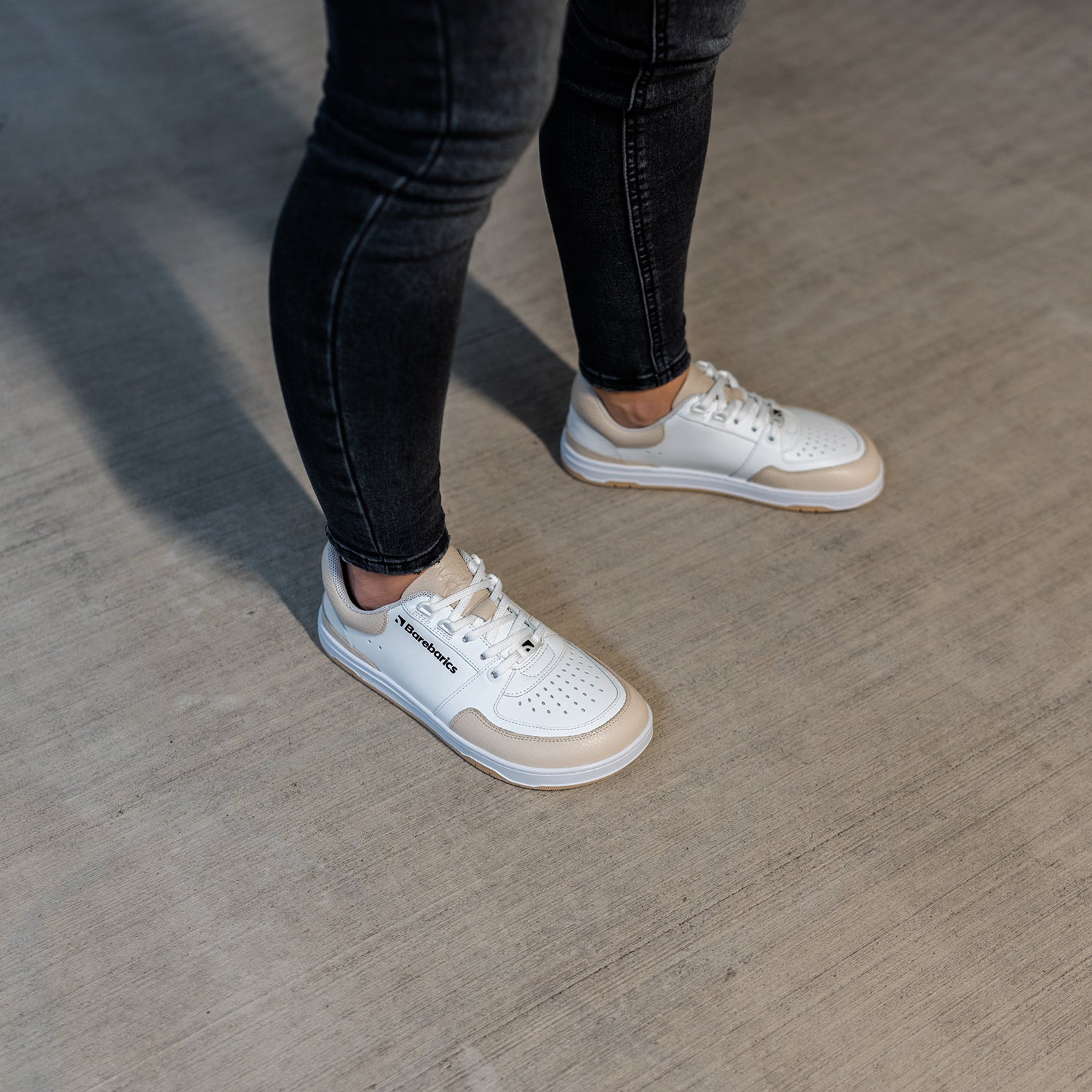 Barebarics - Wave White & Beige - Deportivas barefoot-Barebarics-Cacles Barefoot-Tienda de calzado barefoot respetuoso minimalista
