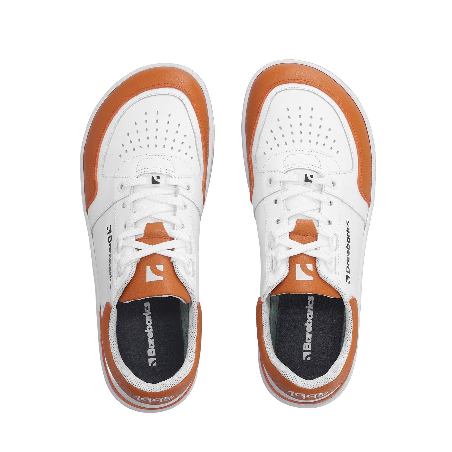 Barebarics - Wave White & Orange - Deportivas barefoot-Barebarics-Cacles Barefoot-Tienda de calzado barefoot respetuoso minimalista