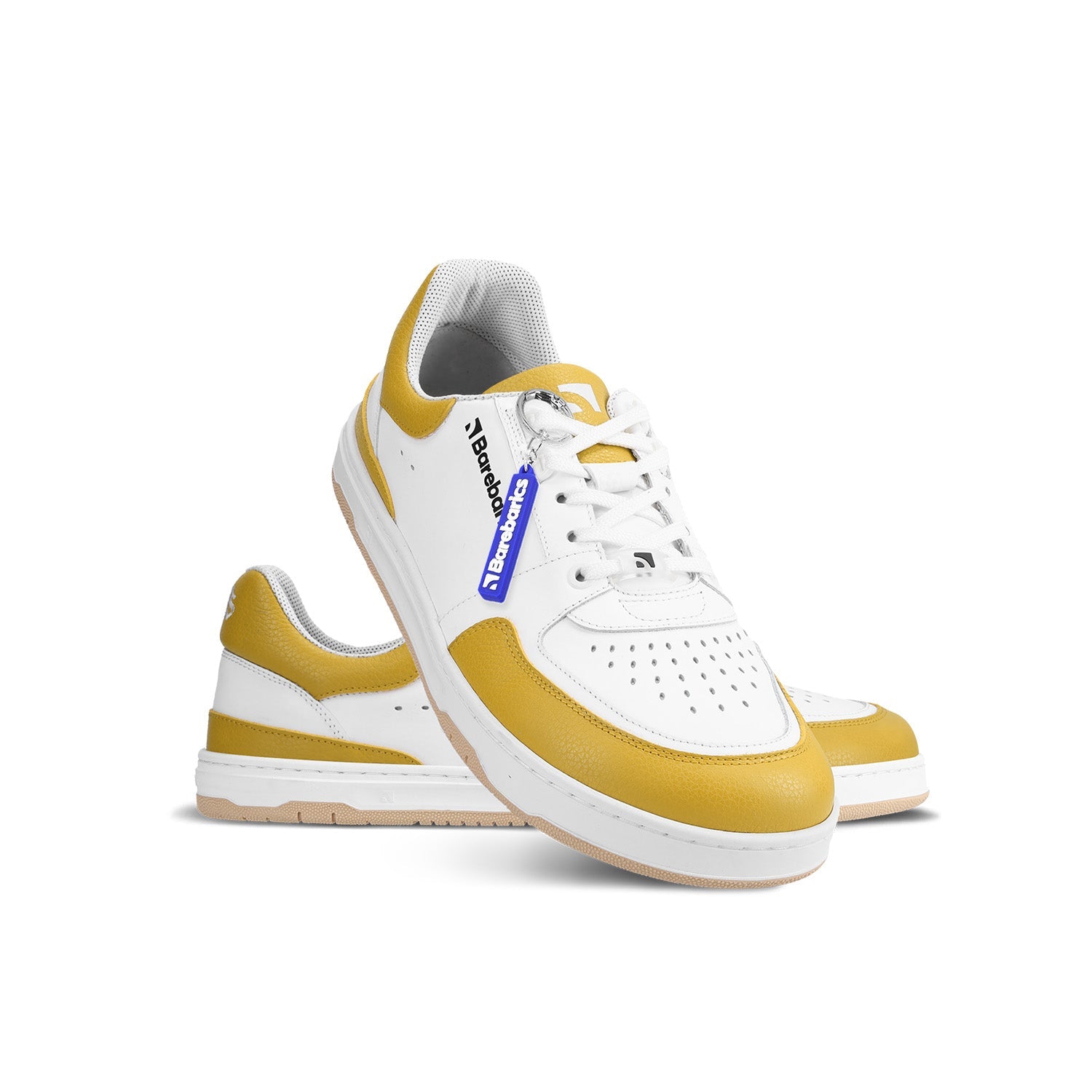 Barebarics - Wave White & Sunset Yellow - Deportivas barefoot-Barebarics-Cacles Barefoot-Tienda de calzado barefoot respetuoso minimalista