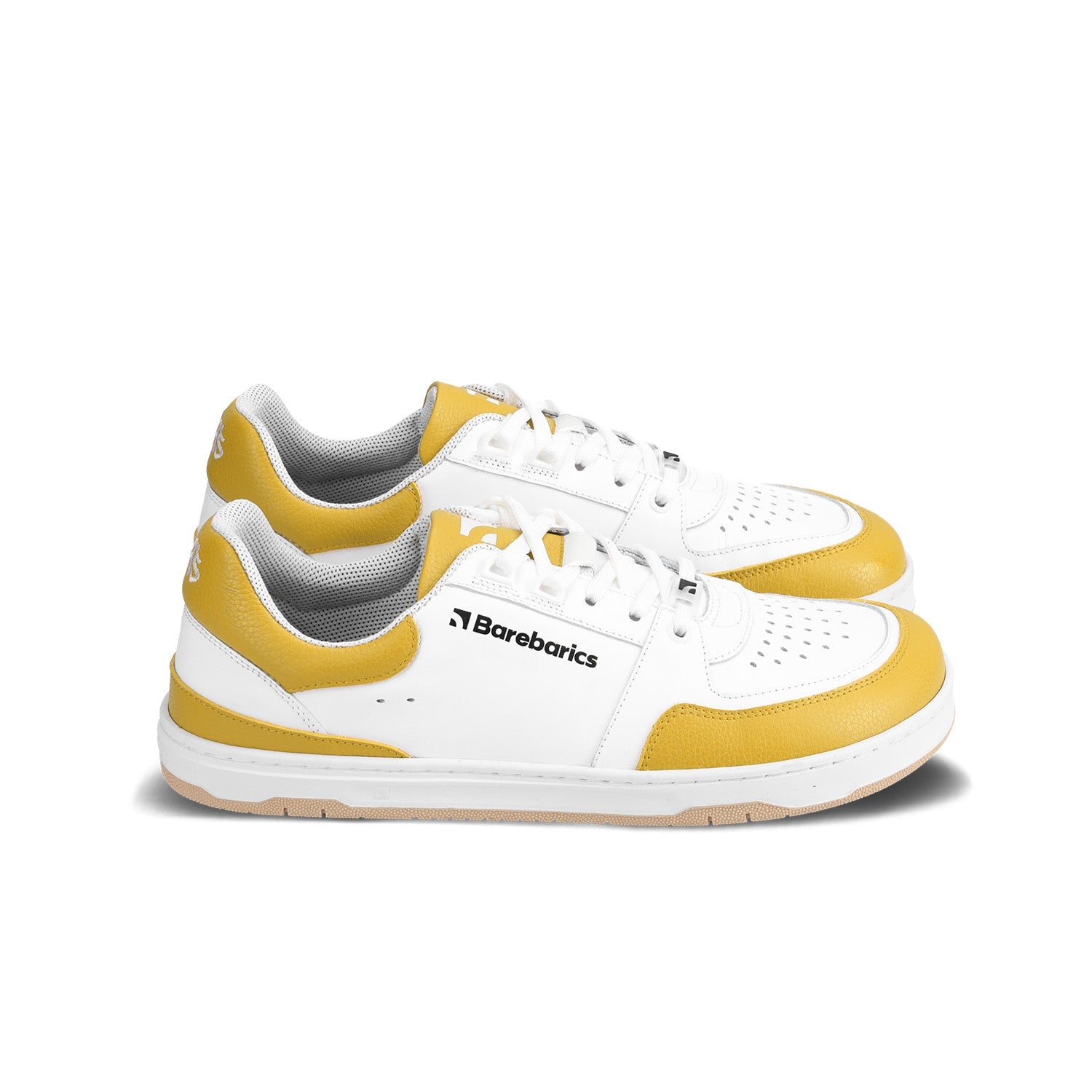Barebarics - Wave White & Sunset Yellow - Deportivas barefoot-Barebarics-Cacles Barefoot-Tienda de calzado barefoot respetuoso minimalista