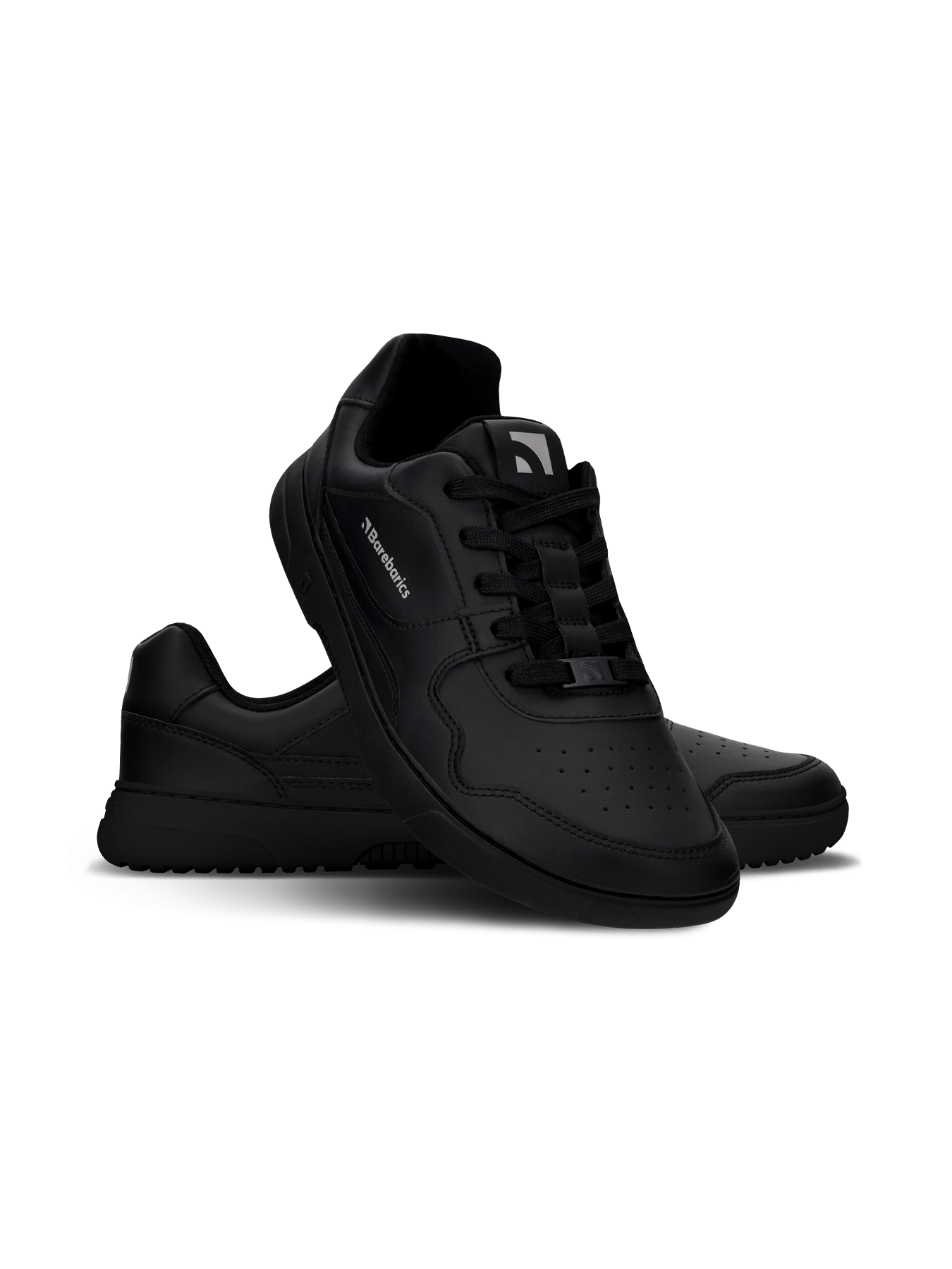 Barebarics - Zing All Black Leather - Deportivas barefoot-Barebarics-Cacles Barefoot-Tienda de calzado barefoot respetuoso minimalista
