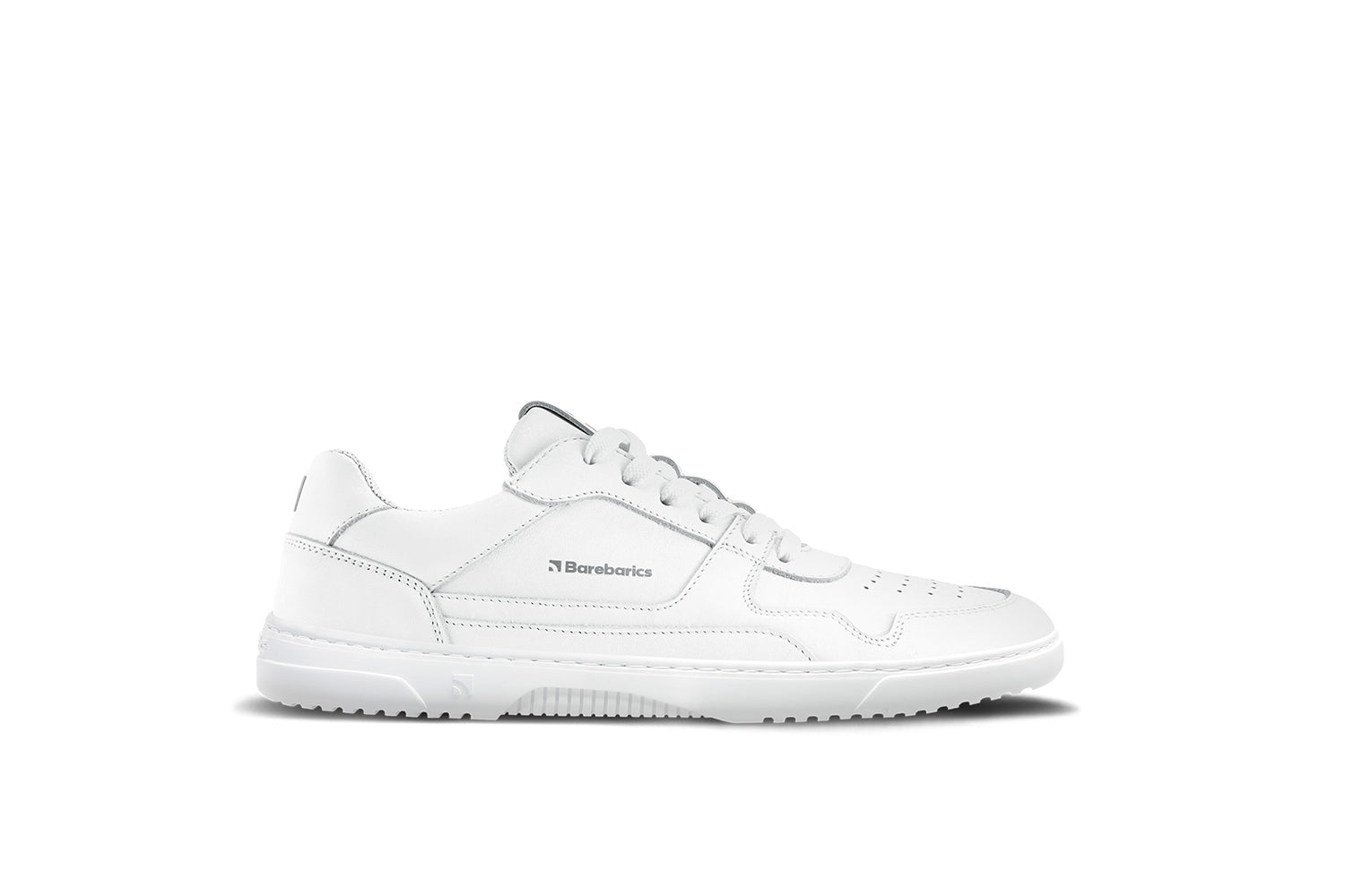 Barebarics - Zing All White - Leather - Deportivas barefoot-Barebarics-Cacles Barefoot-Tienda de calzado barefoot respetuoso minimalista