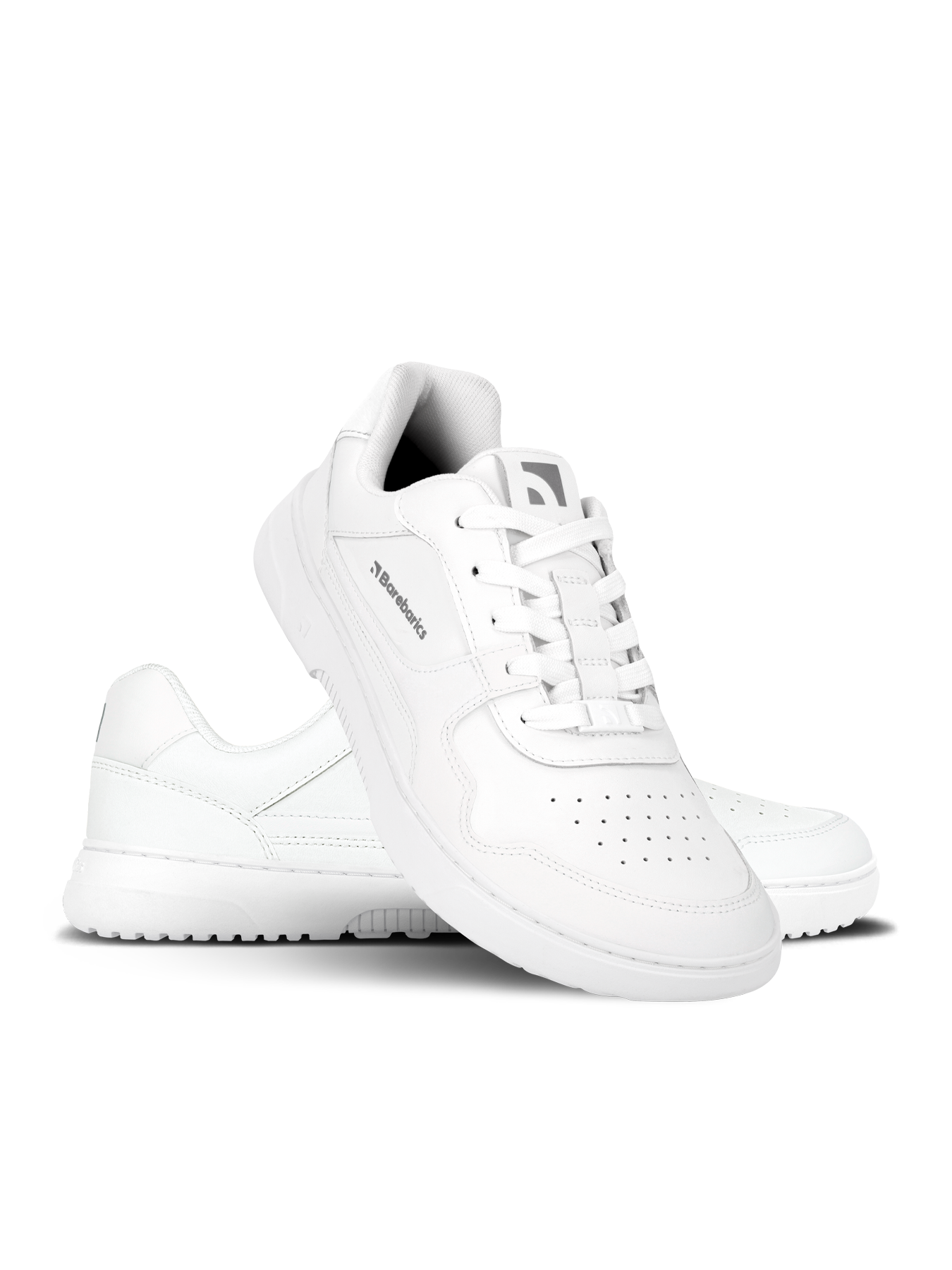 Barebarics - Zing All White - Leather - Deportivas barefoot-Barebarics-Cacles Barefoot-Tienda de calzado barefoot respetuoso minimalista