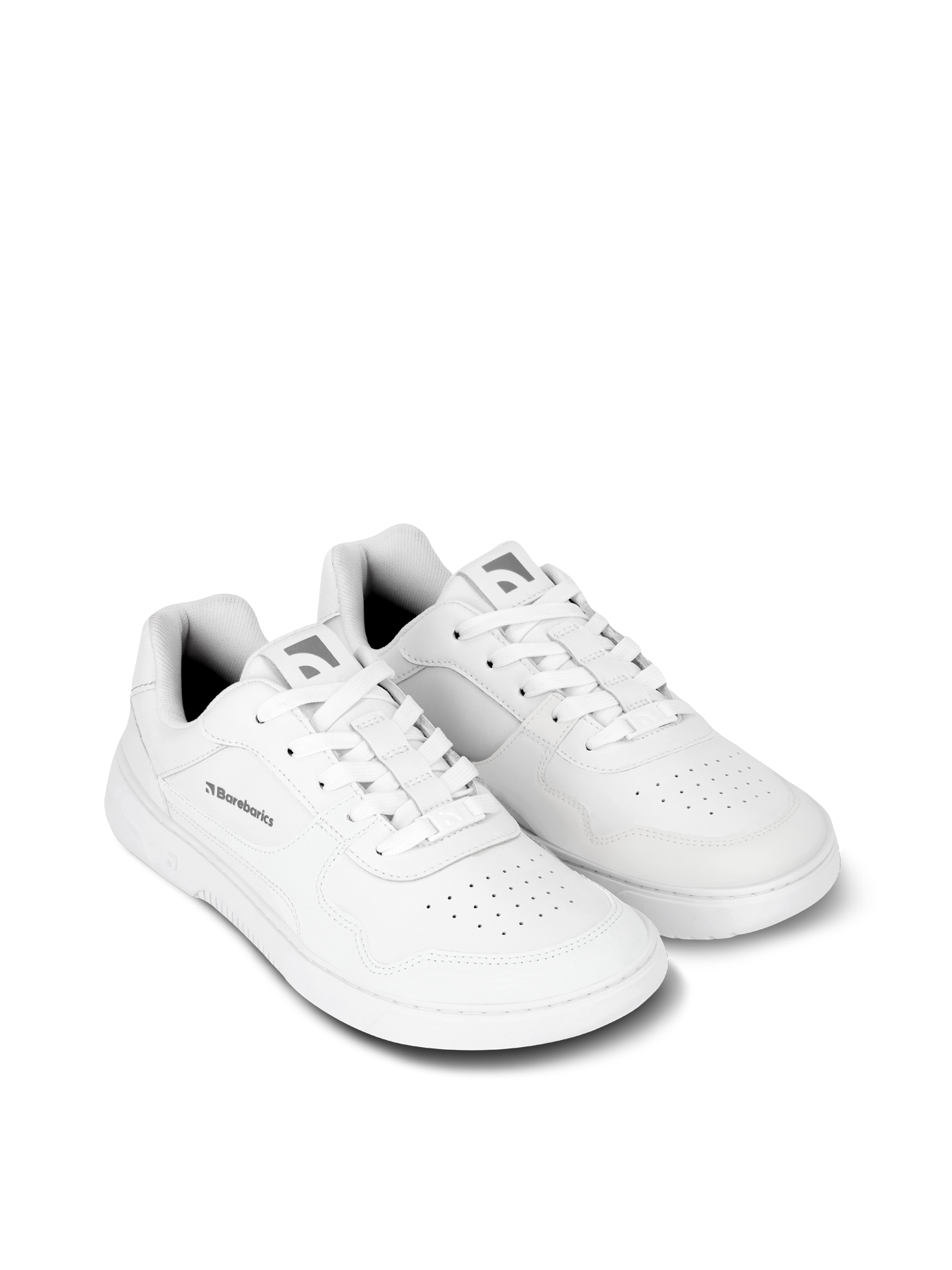 Barebarics - Zing All White - Leather - Deportivas barefoot-Barebarics-Cacles Barefoot-Tienda de calzado barefoot respetuoso minimalista