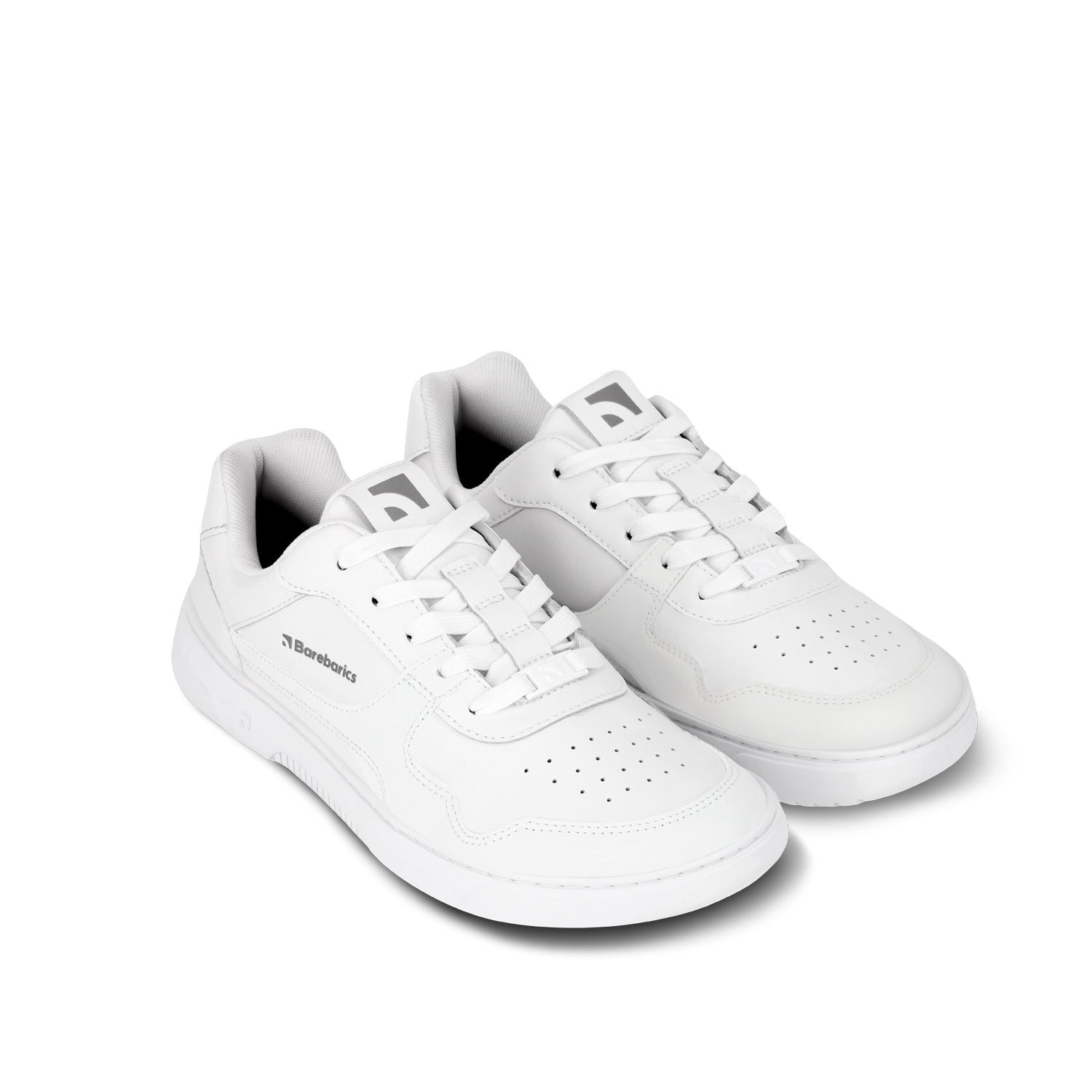 Barebarics - Zing All White - Leather - Deportivas barefoot-Barebarics-Cacles Barefoot-Tienda de calzado barefoot respetuoso minimalista