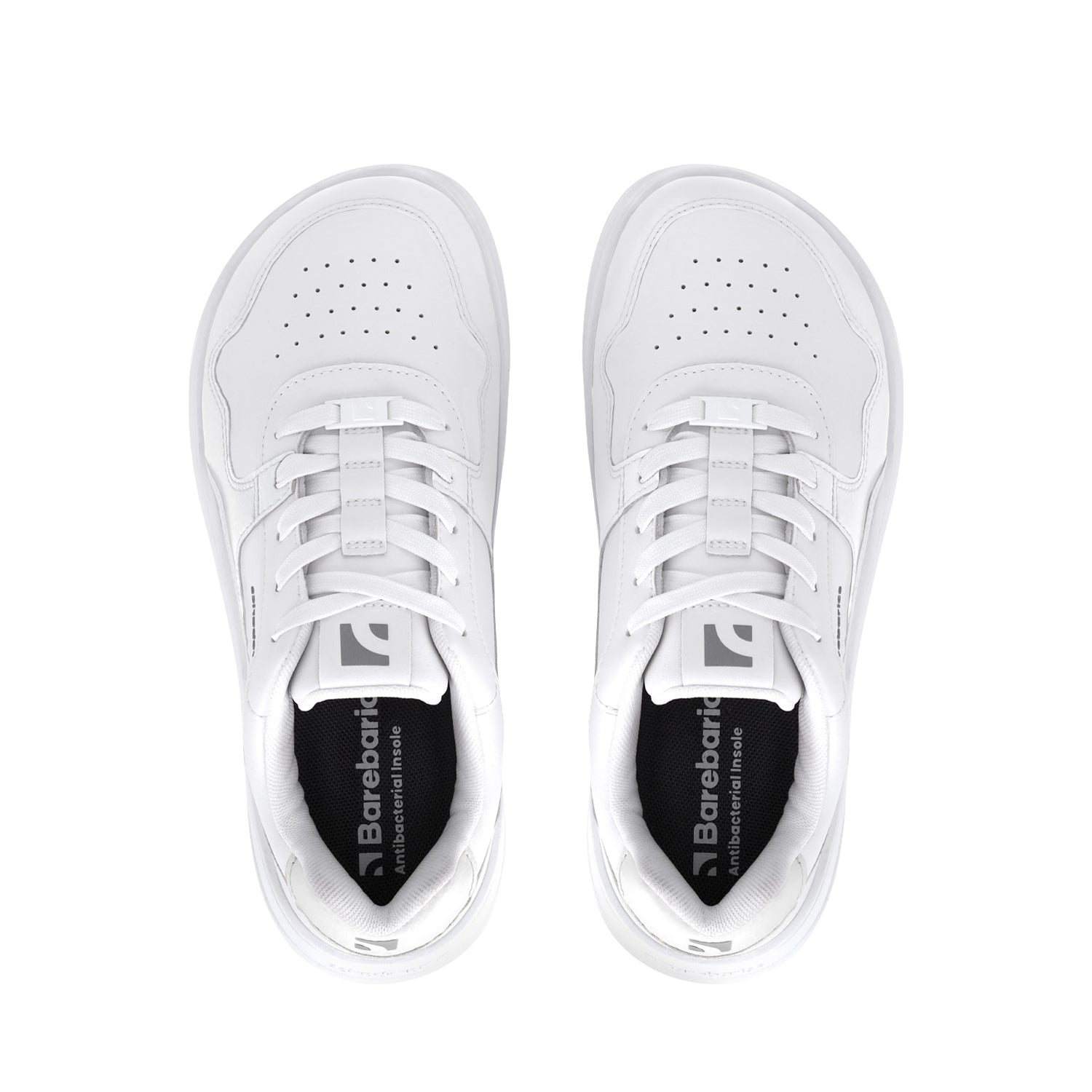 Barebarics - Zing All White - Leather - Deportivas barefoot-Barebarics-Cacles Barefoot-Tienda de calzado barefoot respetuoso minimalista