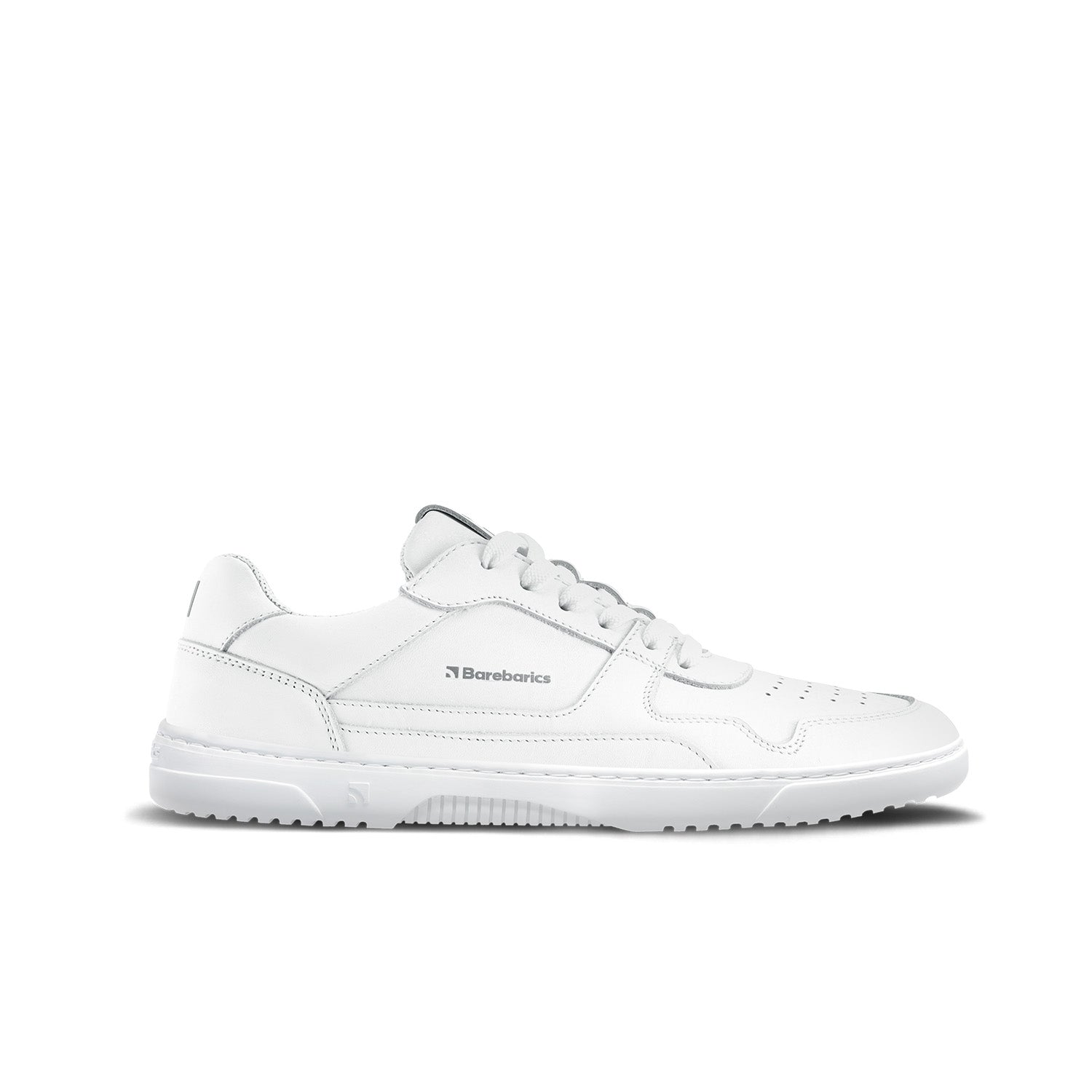 Barebarics - Zing All White Leather - Deportivas barefoot-Barebarics-Cacles Barefoot-Tienda de calzado barefoot respetuoso minimalista