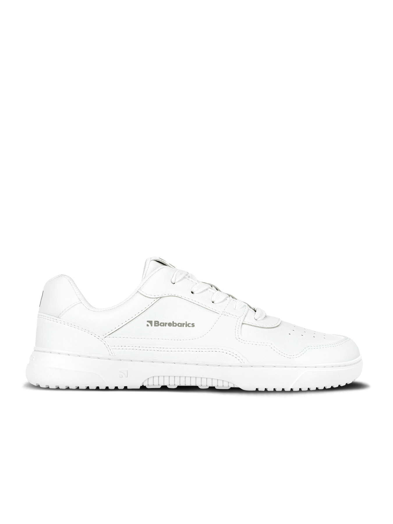 Barebarics - Zing All White - Leather - Deportivas barefoot-Barebarics-Cacles Barefoot-Tienda de calzado barefoot respetuoso minimalista