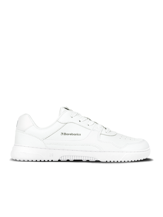 Barebarics - Zing All White - Leather - Deportivas barefoot-Barebarics-Cacles Barefoot-Tienda de calzado barefoot respetuoso minimalista