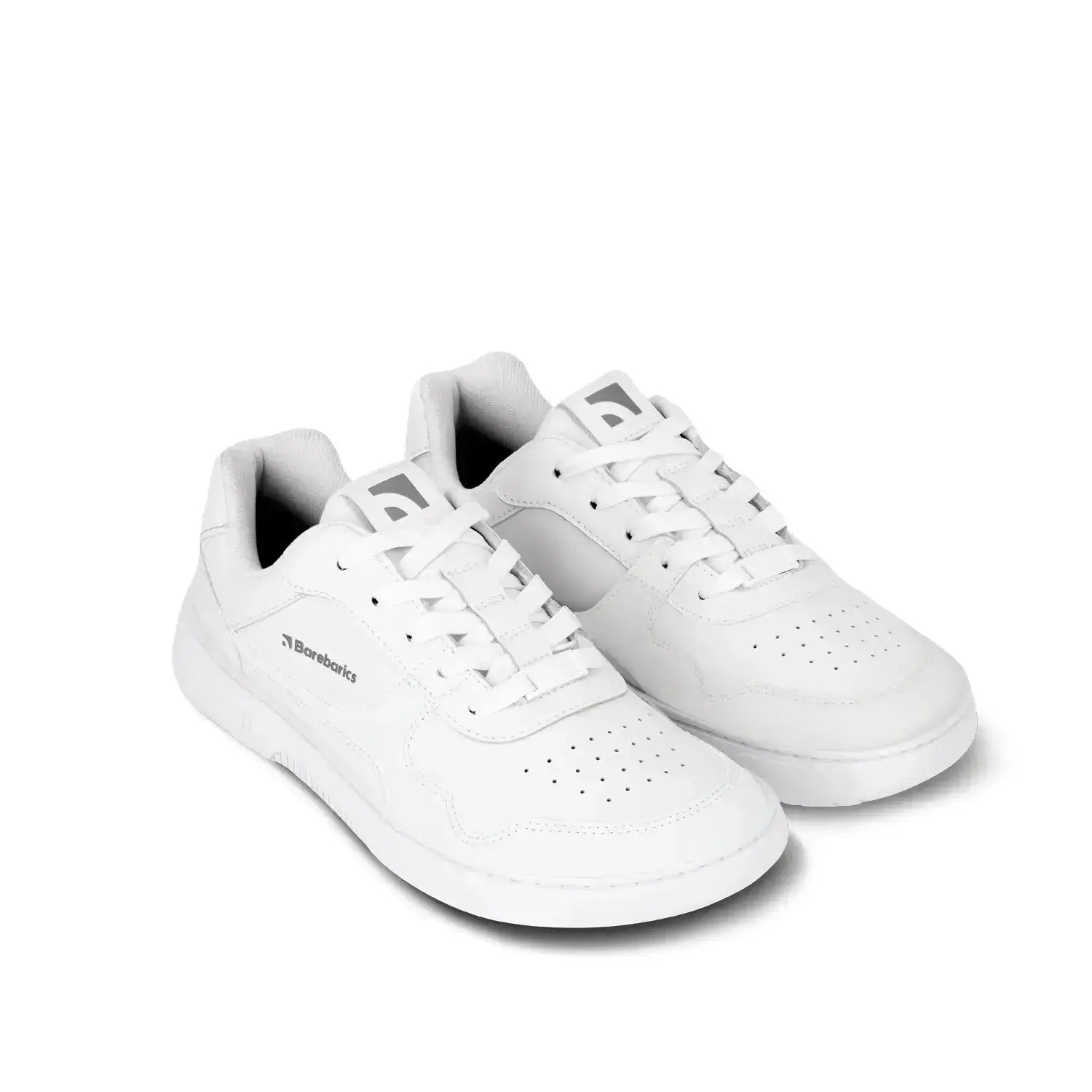 Barebarics - Zing All White Leather - Zapatillas barefoot unisex blancas