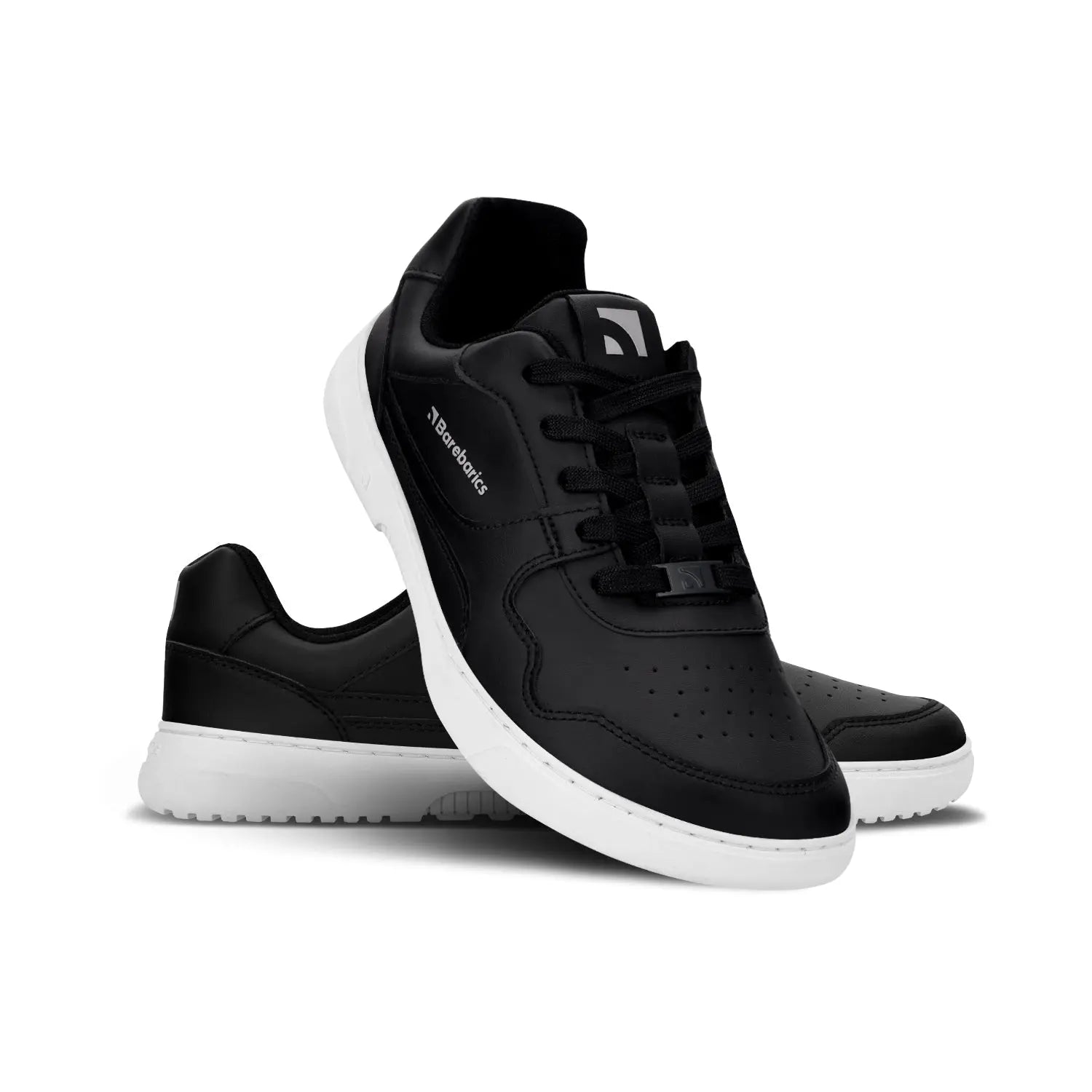 Barebarics - Zing Black & White Leather - Deportivas barefoot