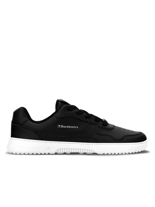 Barebarics - Zing Black & White Leather - Deportivas barefoot-Barebarics-Cacles Barefoot-Tienda de calzado barefoot respetuoso minimalista