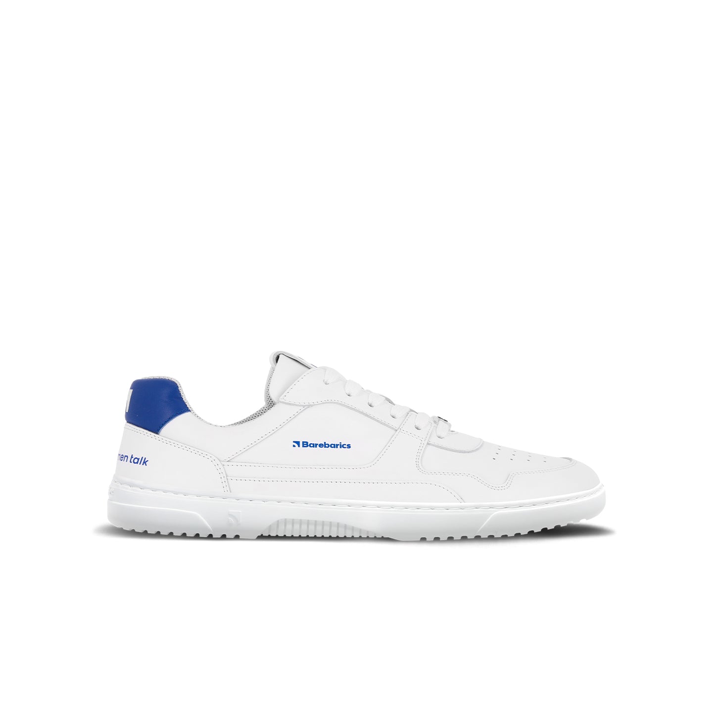 Barebarics - Zing Brave Men Talk White & Blue - Deportivas barefoot-Barebarics-Cacles Barefoot-Tienda de calzado barefoot respetuoso minimalista