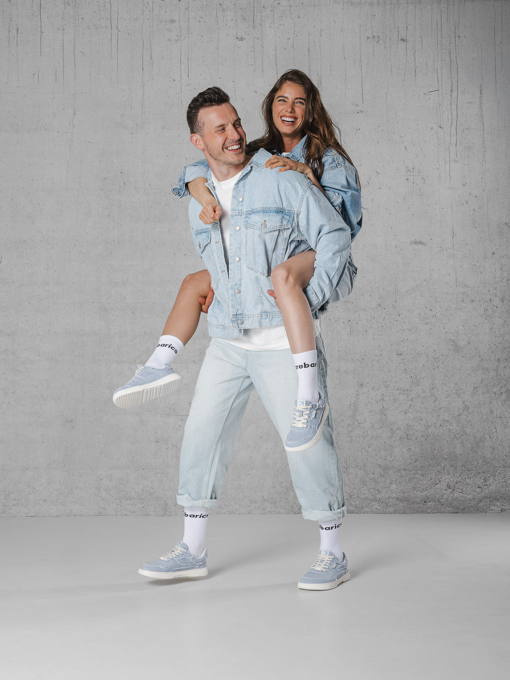 Barebarics - Zing Denim Light Blue - Zapatillas barefoot unisex azules de tela vaquera