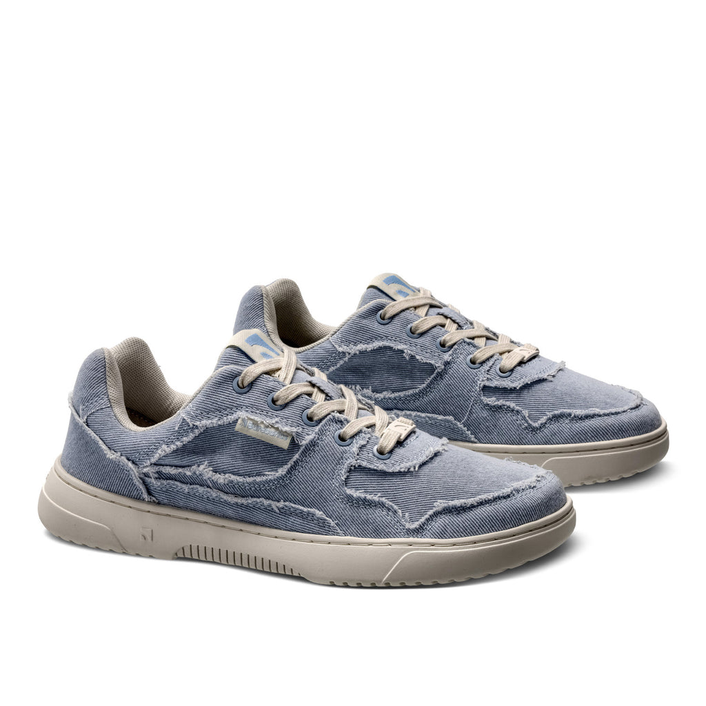 Barebarics - Zing Denim Light Blue - Zapatillas barefoot unisex azules de tela vaquera