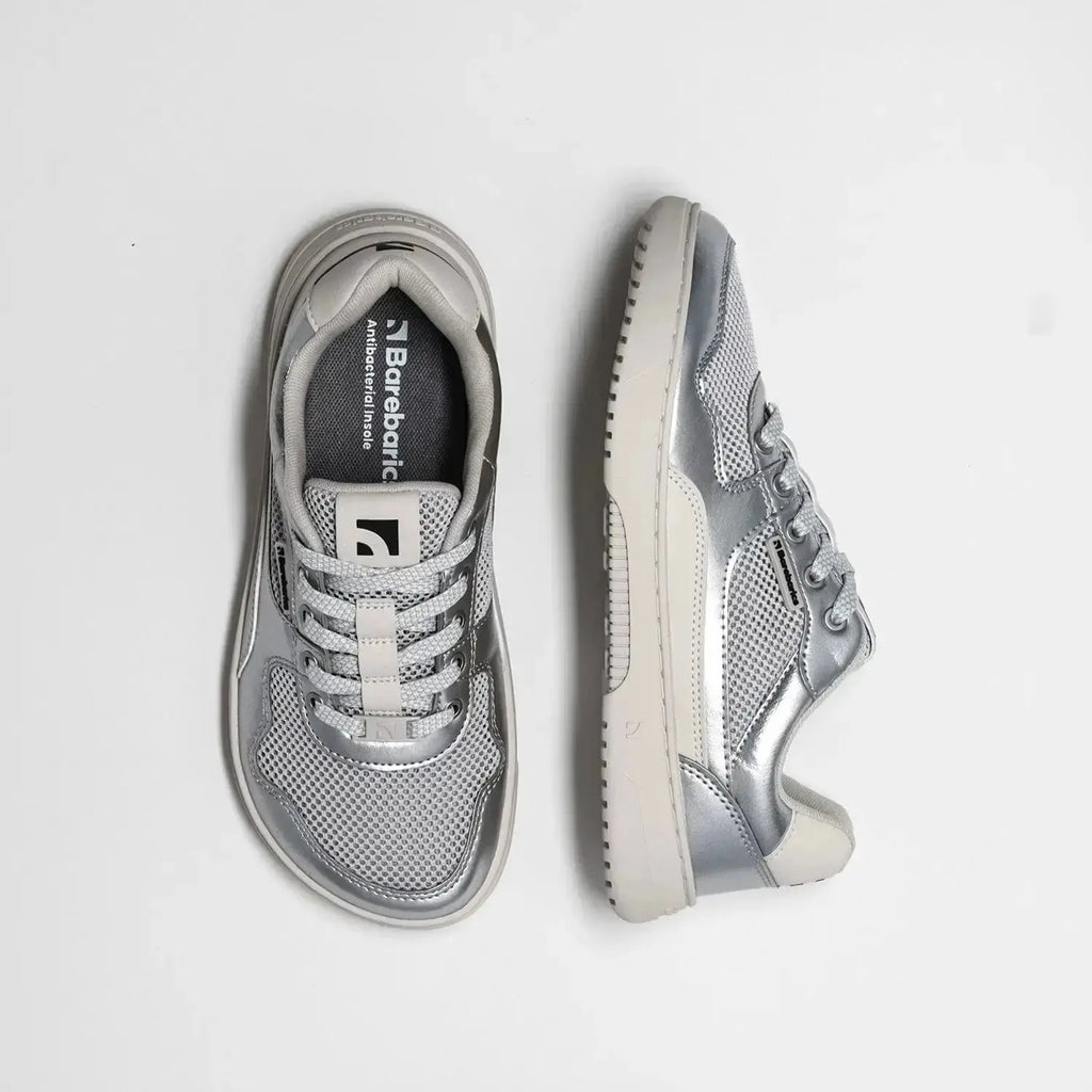 Barebarics - Zing Fresh Silver - Zapatillas barefoot frescas unisex plateadas