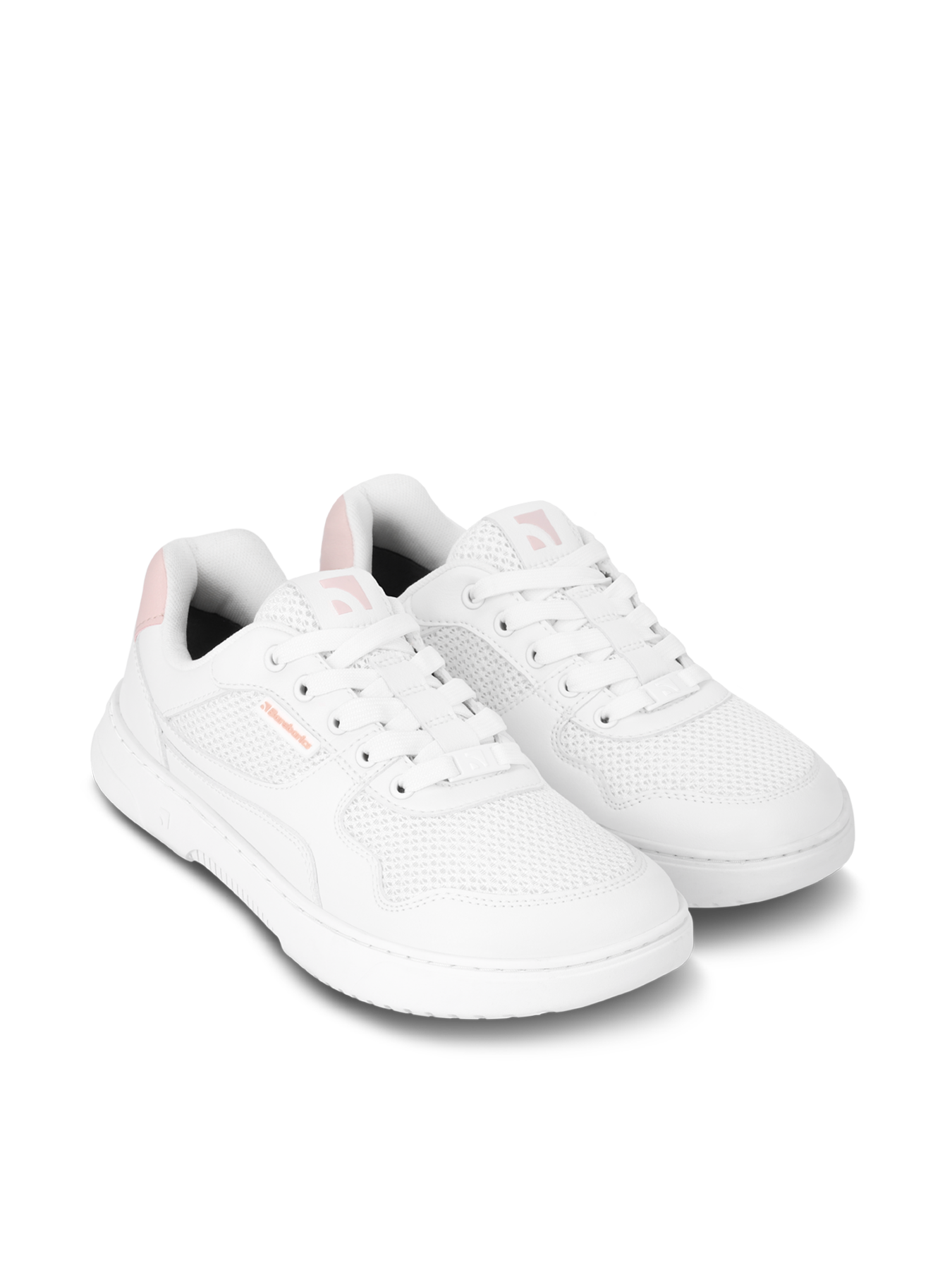 Barebarics - Zing Fresh White & Coral Pink - Deportivas barefoot-Barebarics-Cacles Barefoot-Tienda de calzado barefoot respetuoso minimalista