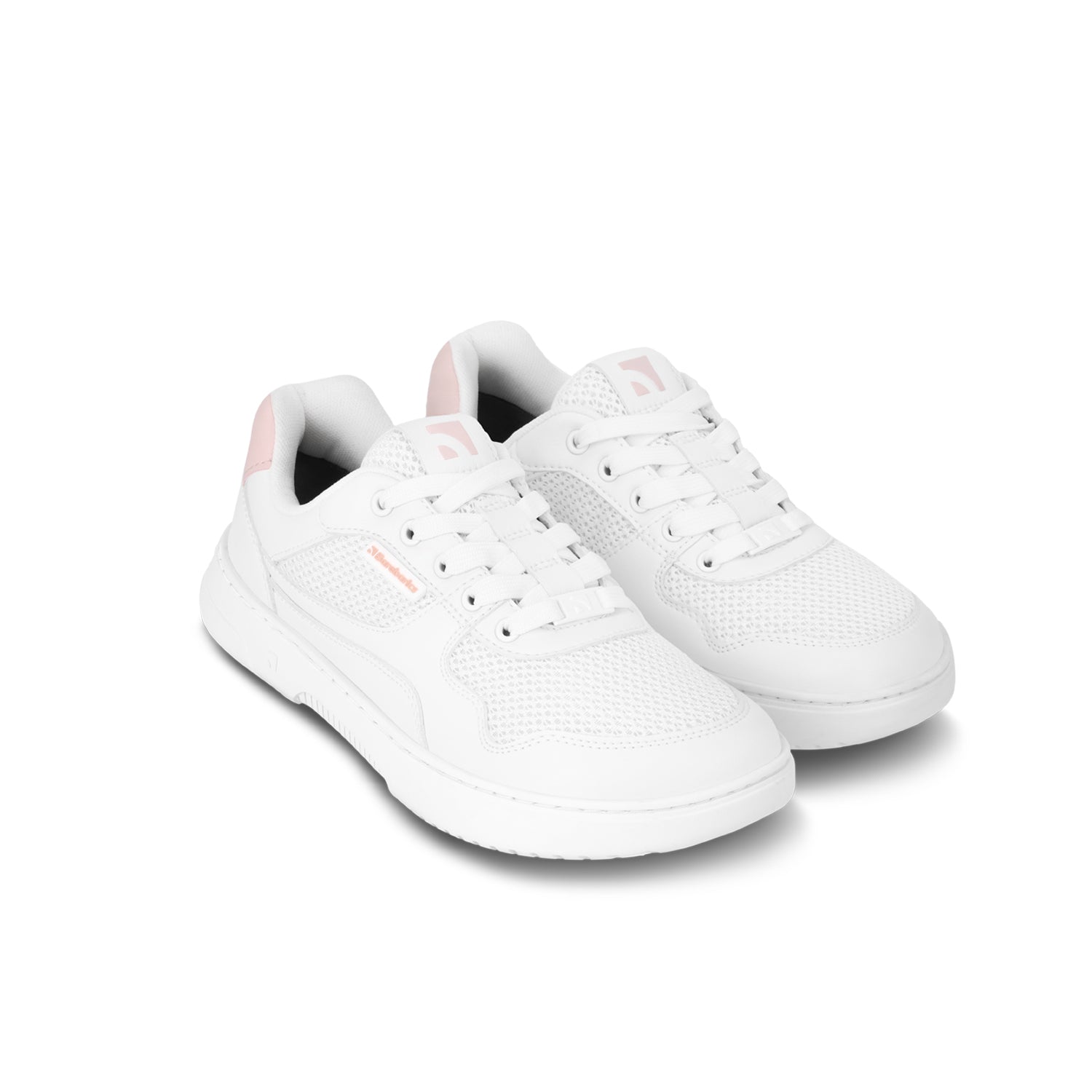 Barebarics - Zing Fresh White & Coral Pink - Deportivas barefoot-Barebarics-Cacles Barefoot-Tienda de calzado barefoot respetuoso minimalista
