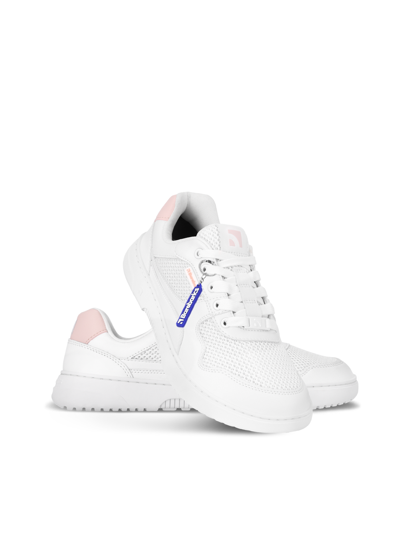 Barebarics - Zing Fresh White & Coral Pink - Deportivas barefoot-Barebarics-Cacles Barefoot-Tienda de calzado barefoot respetuoso minimalista