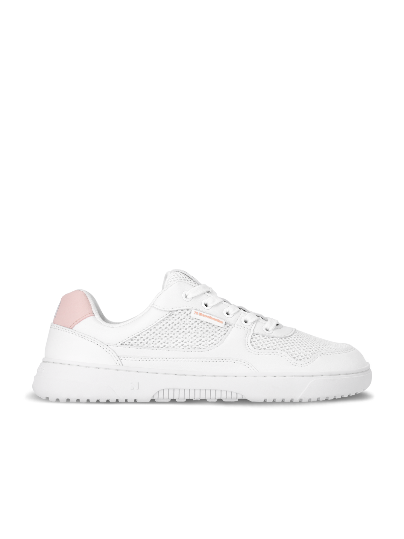 Barebarics - Zing Fresh White & Coral Pink - Deportivas barefoot-Barebarics-Cacles Barefoot-Tienda de calzado barefoot respetuoso minimalista