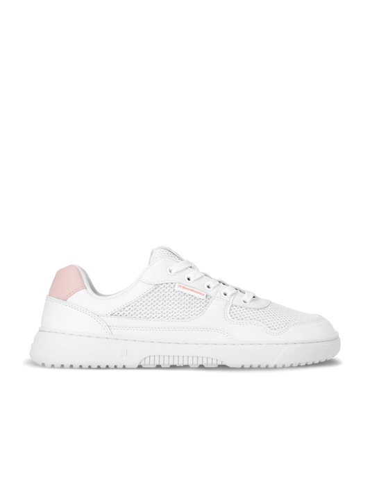 Barebarics - Zing Fresh White & Coral Pink - Deportivas barefoot-Barebarics-Cacles Barefoot-Tienda de calzado barefoot respetuoso minimalista