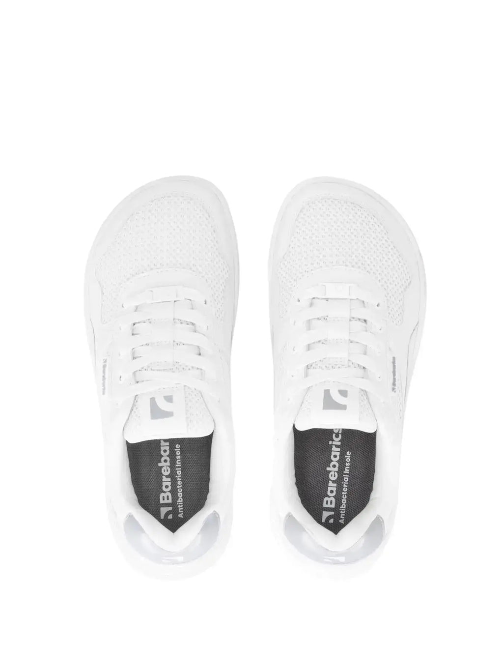 Barebarics - Zing Fresh White & Silver - Zapatillas barefoot frescas unisex blanco y plata