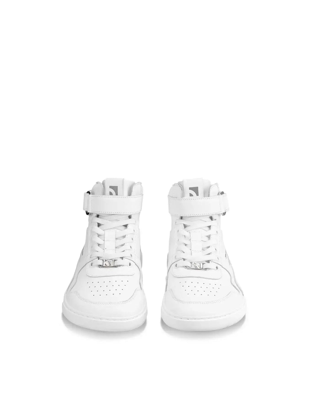 Barebarics - Zing High Top All White Leather - Zapatillas barefoot de caña alta unisex blancas