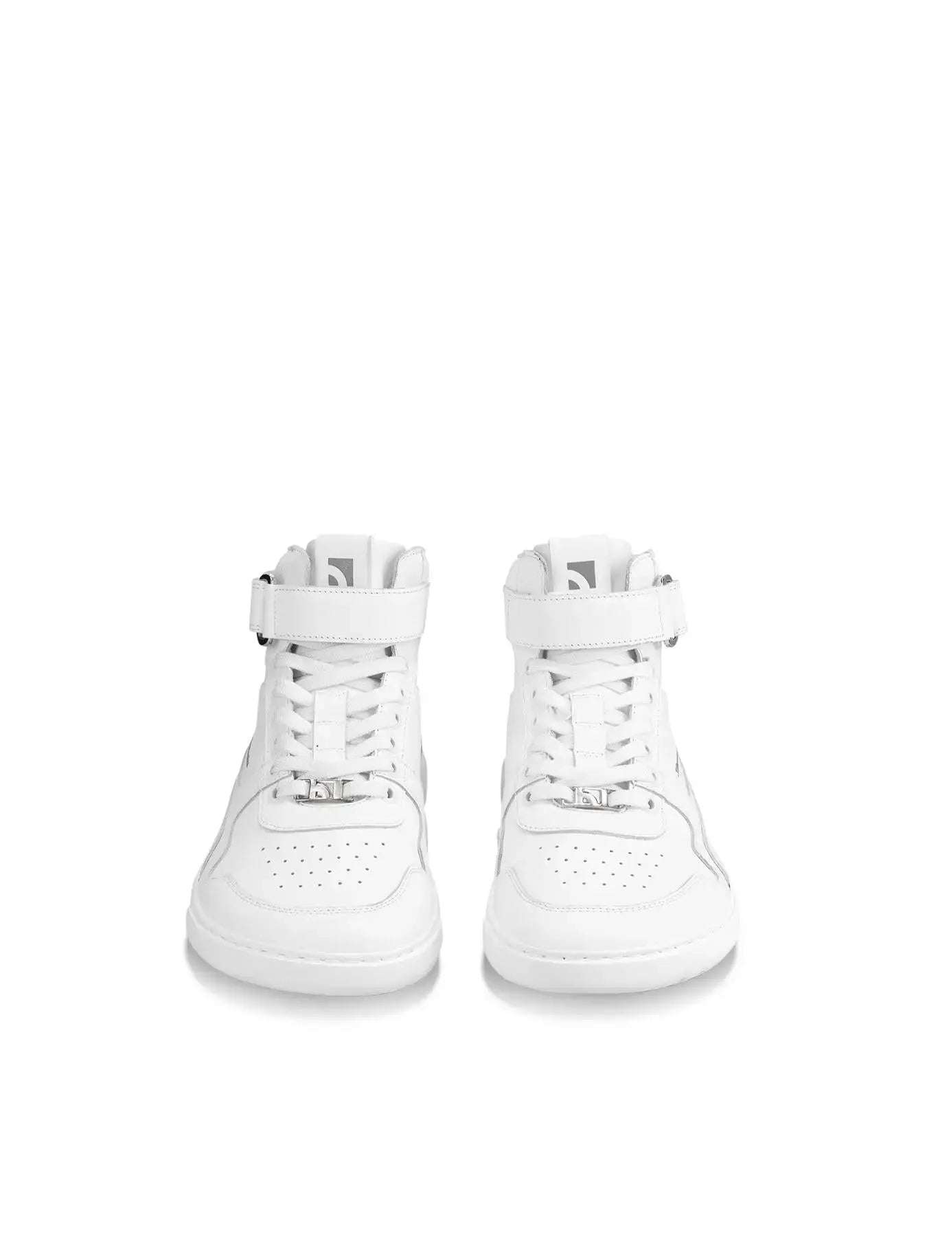 Barebarics - Zing High Top All White Leather - Zapatillas barefoot de caña alta unisex blancas