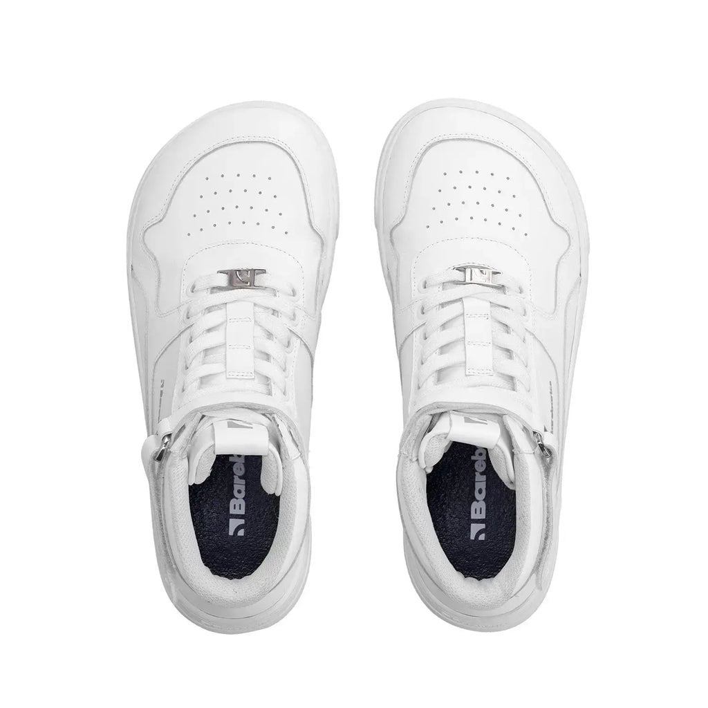 Barebarics - Zing High Top Tout Blanc Cuir - Bottines barefoot T40