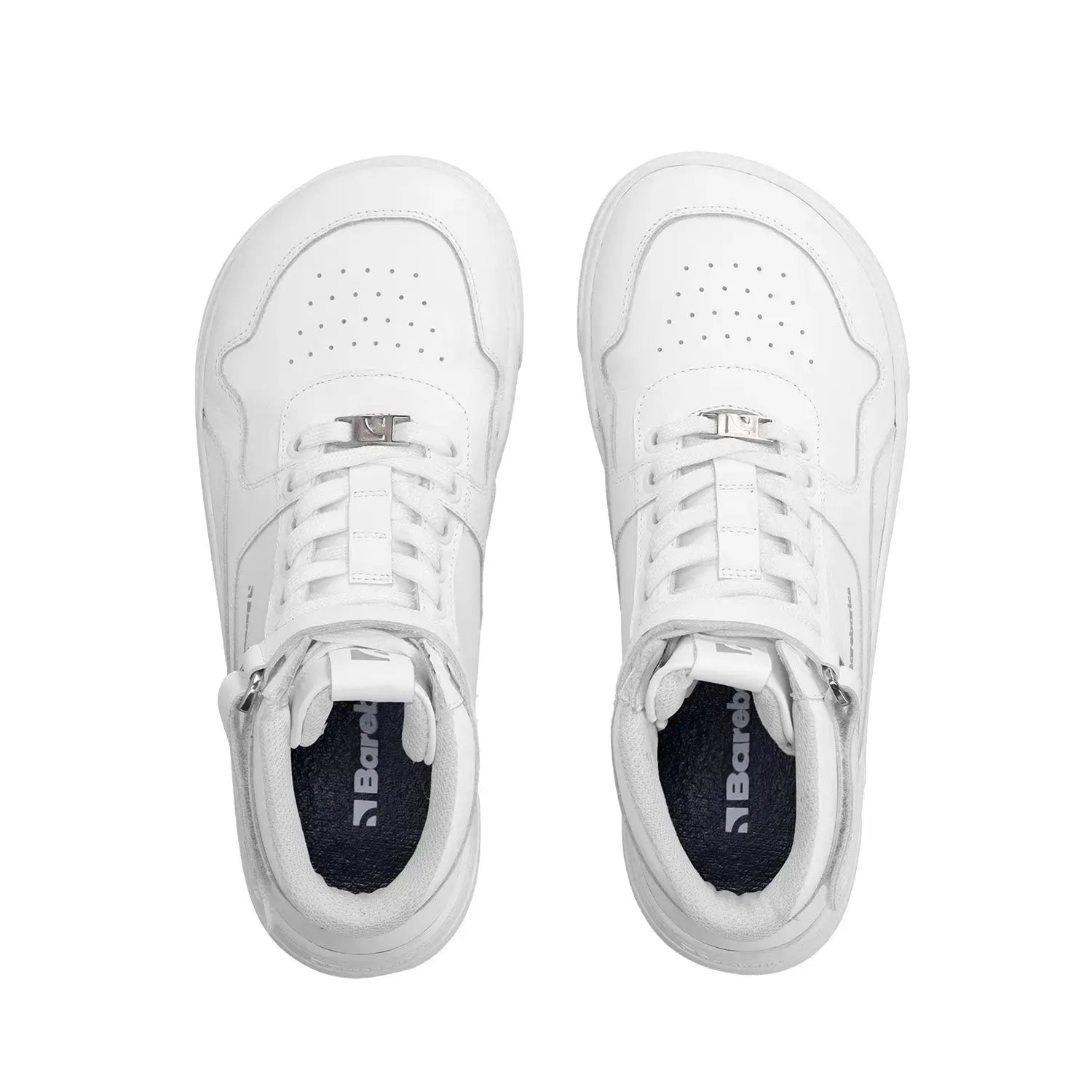 Barebarics - Zing High Top Tout Blanc Cuir - Bottines barefoot T40