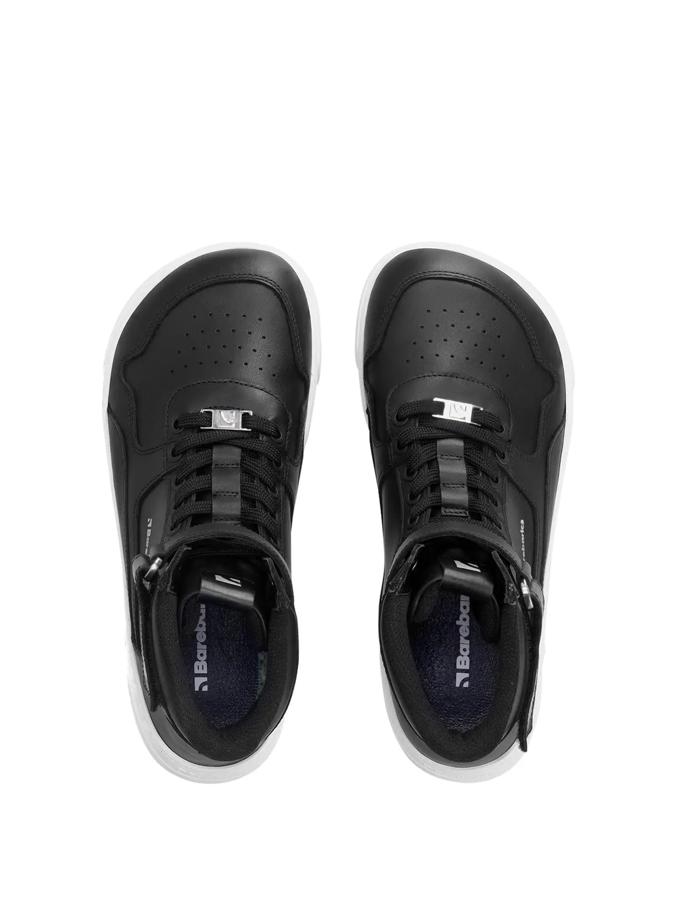 Barebarics - Zing High Top Leather Black & White - Botines deportivos barefoot