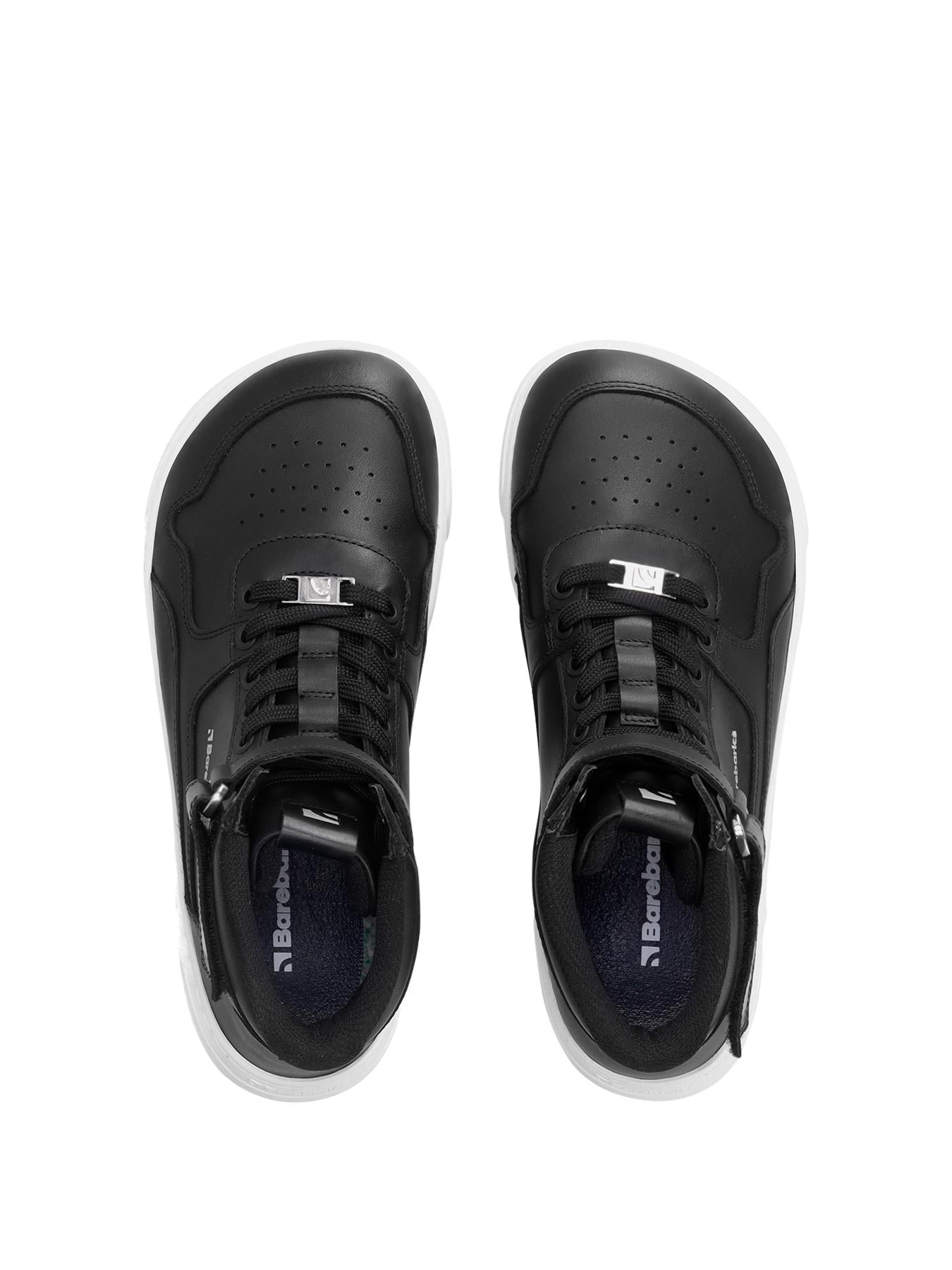 Barebarics - Zing High Top Leather Black & White - Botines deportivos barefoot