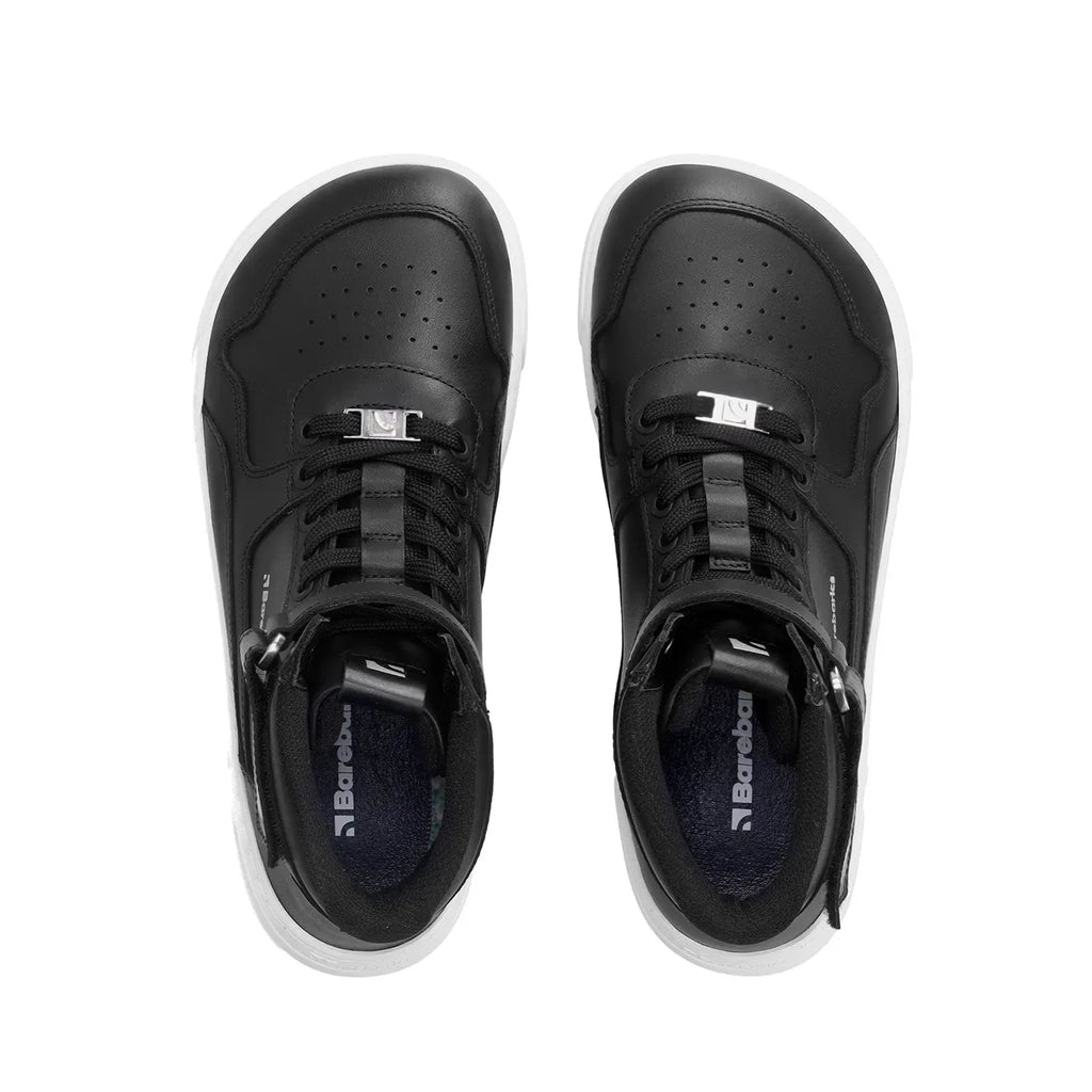 Barebarics - Zing High Top Leather Black & White - Botines deportivos barefoot
